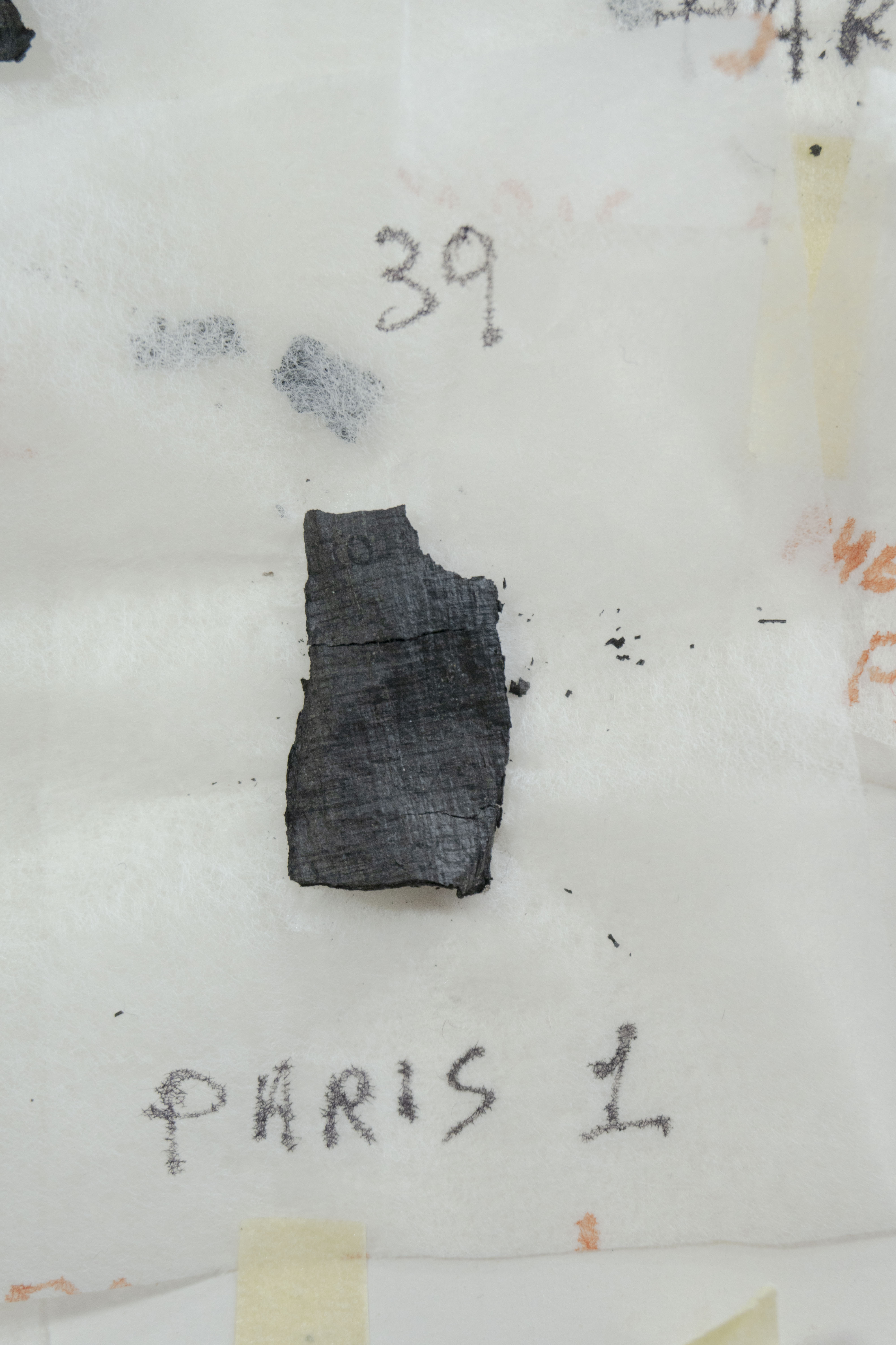 One of four fragments from the Herculaneum Scrolls (Diamond, the UK’s national synchrotron science facility/PA)