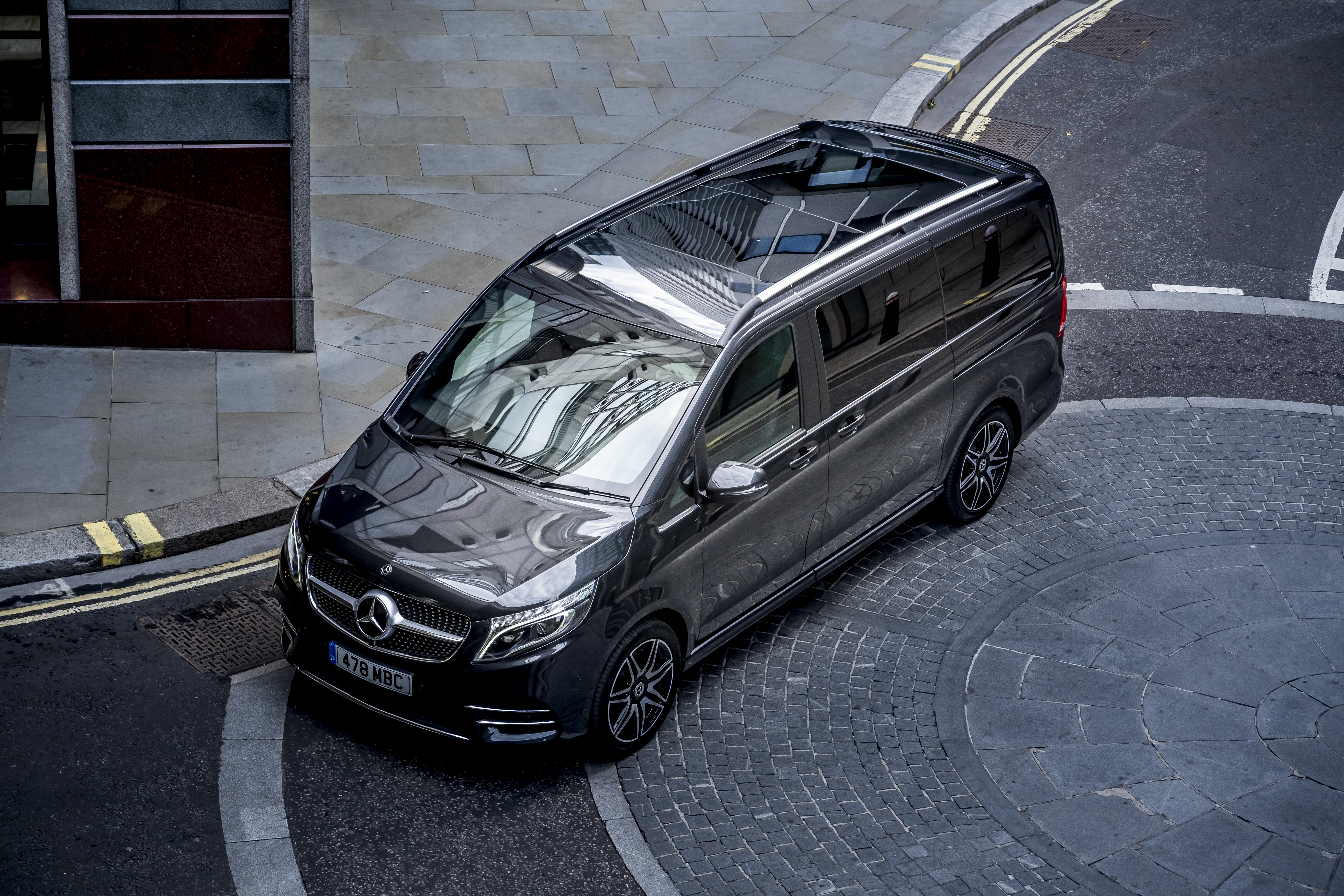 The V-Class has a huge wheelbase which helps interior space