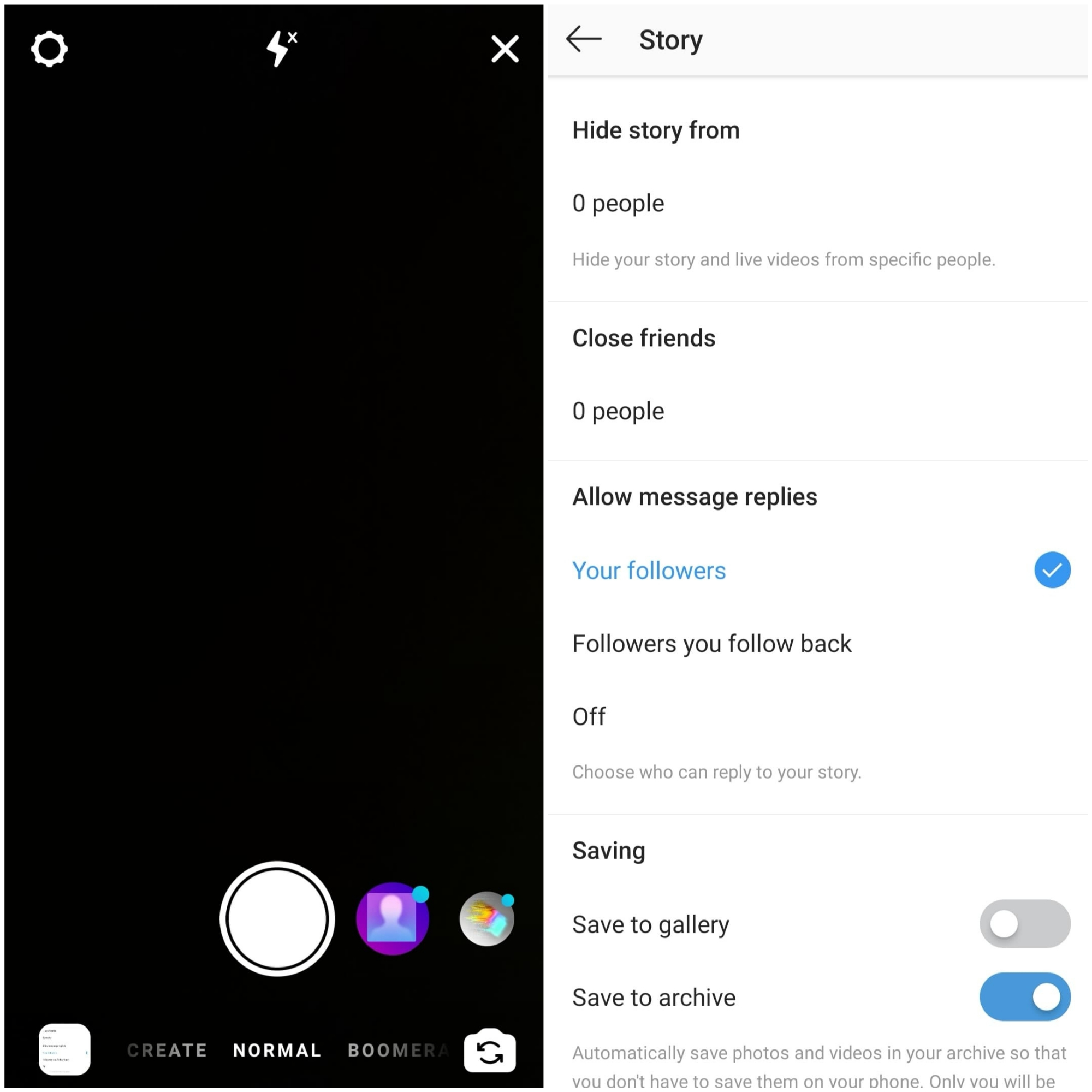 Under Instagram settings, you can block certain people from seeing your stories
