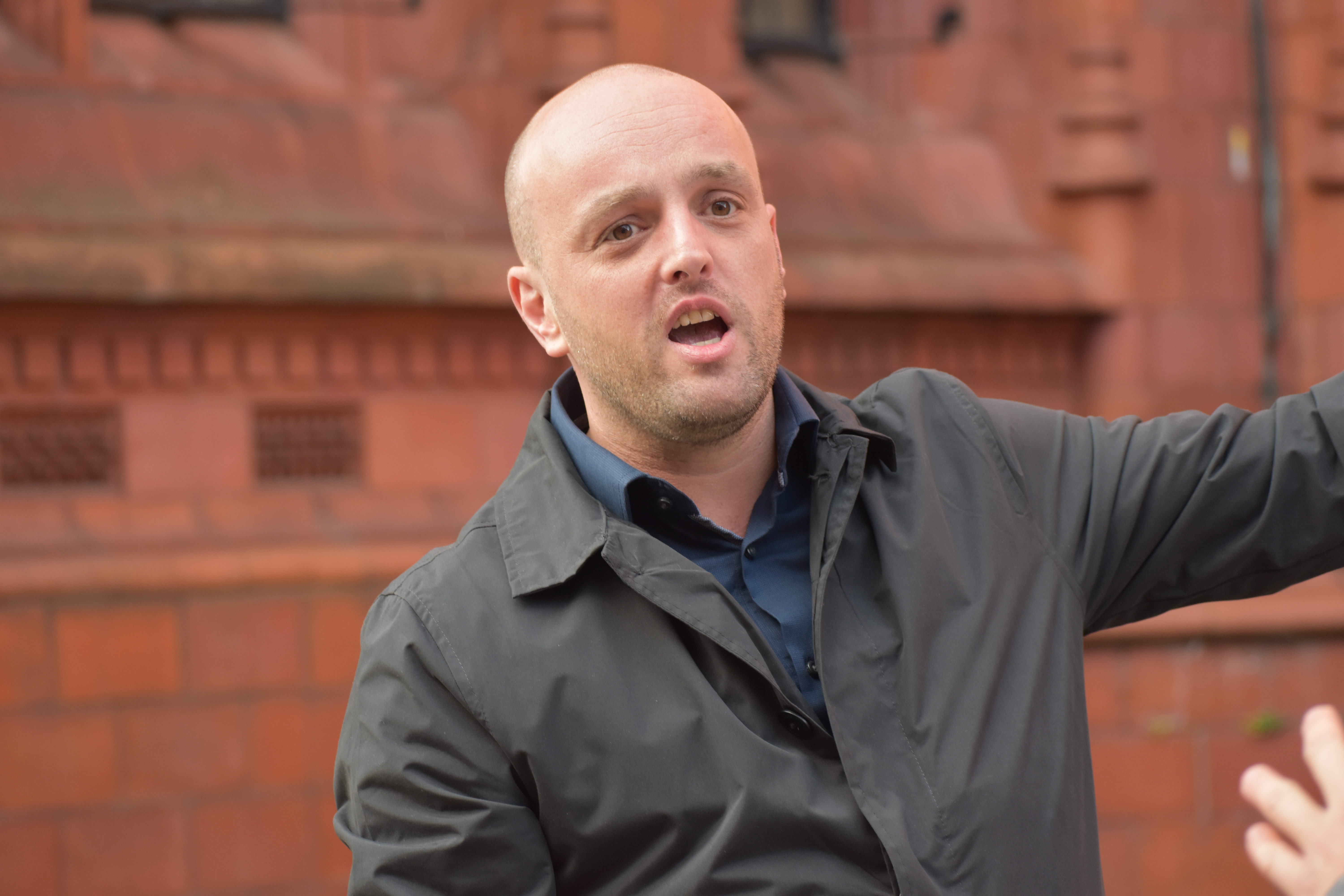 Michael Roby leaving Birmingham Magistrates' Court after admitting a public order act offence committed outside the offices of Jess Phillips MP in Acocks Green, Birmingham. (Credit: Matthew Cooper/PA)