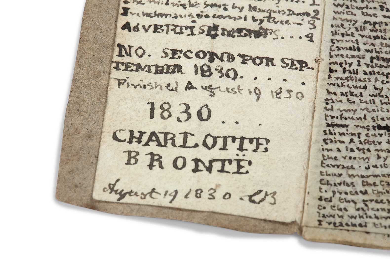 Charlotte Bronte's rare manuscript