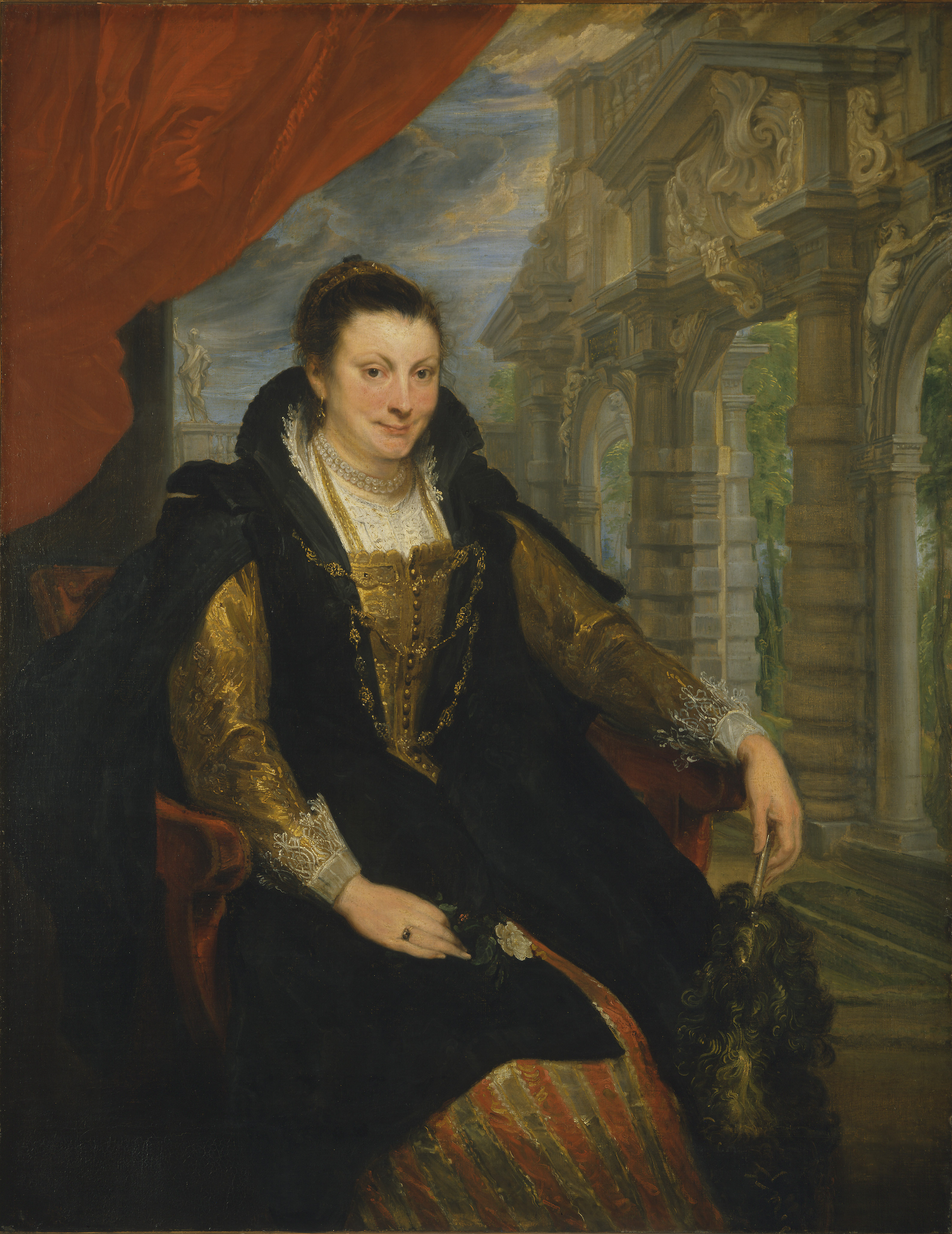 Portrait of Isabella Brant by Anthony Van Dyck (1621). Cambridge academic Dr John Harvey says the image suggests an adulterous romance between Van Dyck and Brant, the wife of Van Dyck's mentor Peter Paul Rubens. (National Gallery of Art, Washington/ PA)