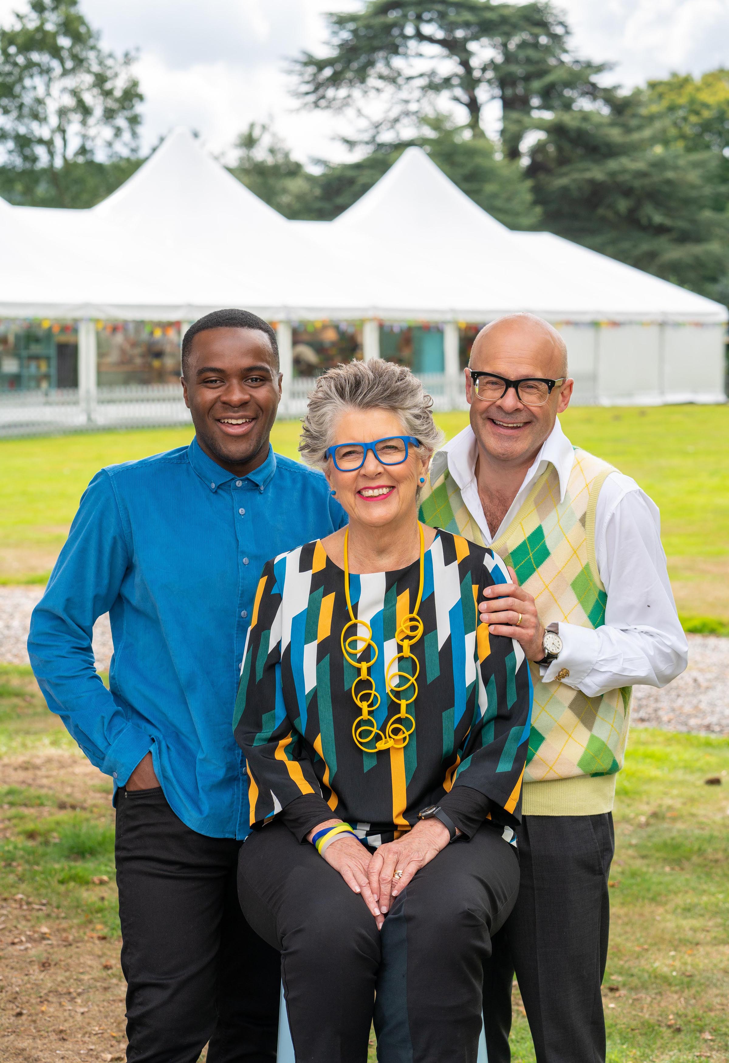 Prue Leith, Harry Hill and Liam Charles