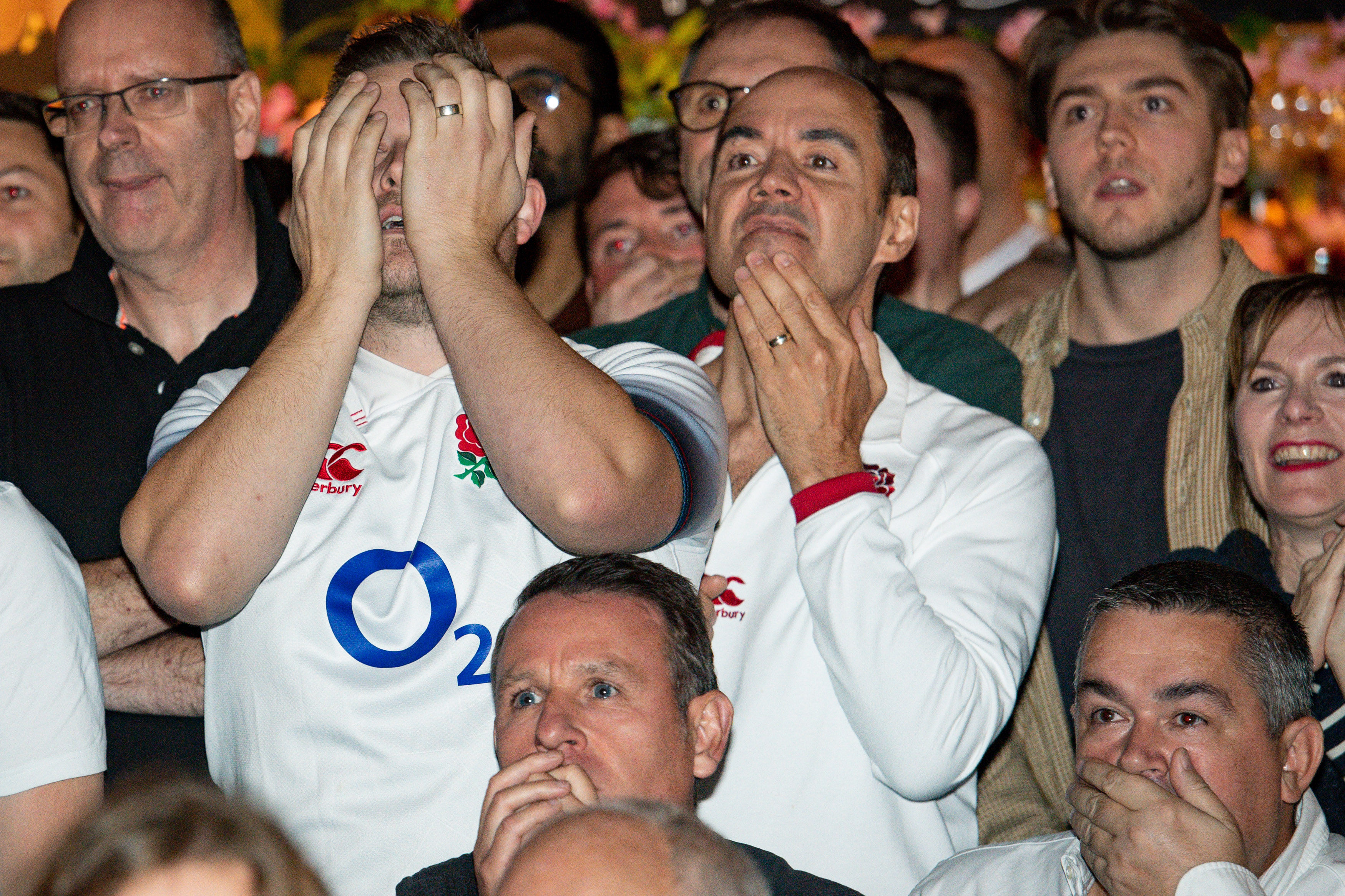 Fans watch rugby final