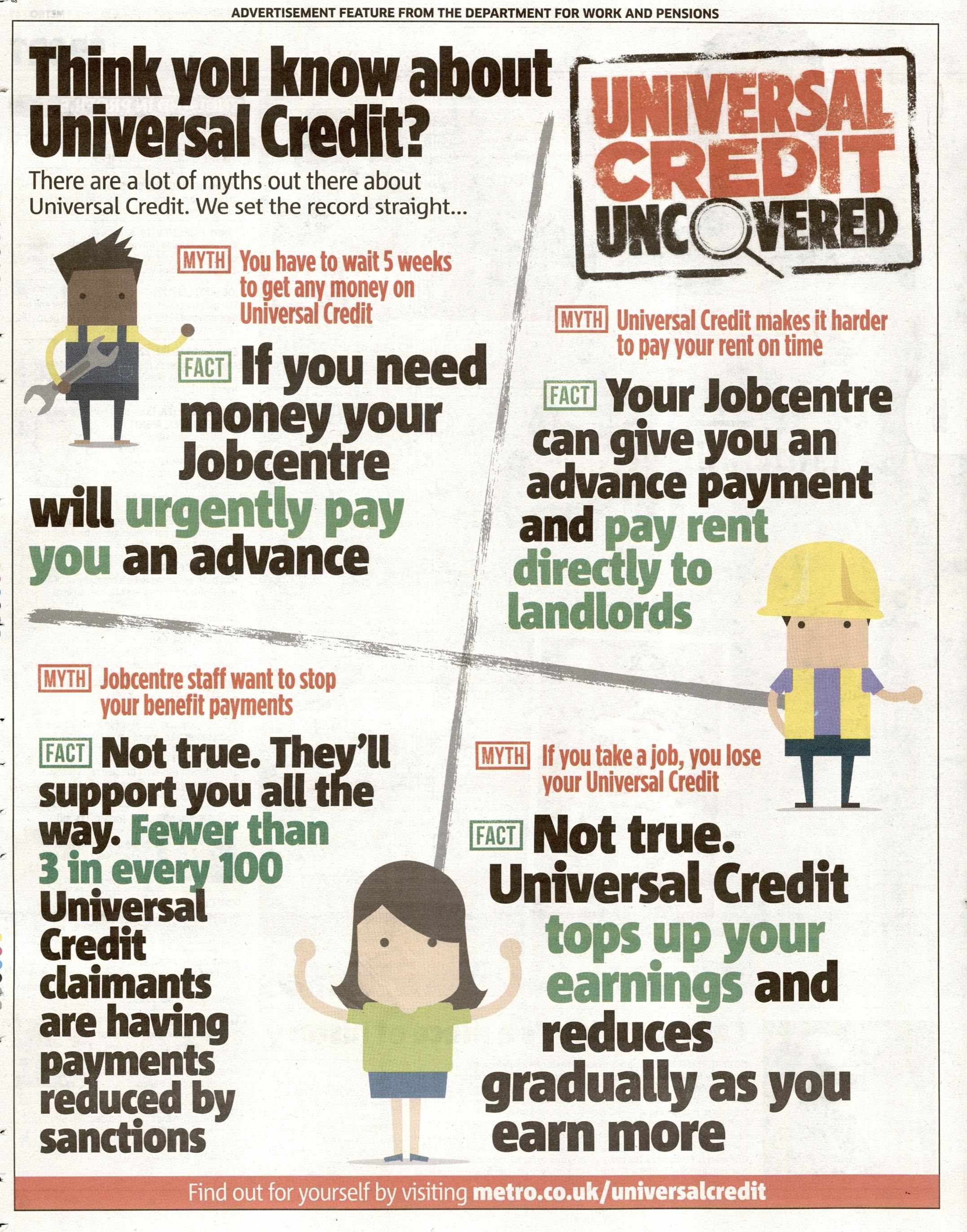 A DWP Universal Credit ad. (ASA/PA)