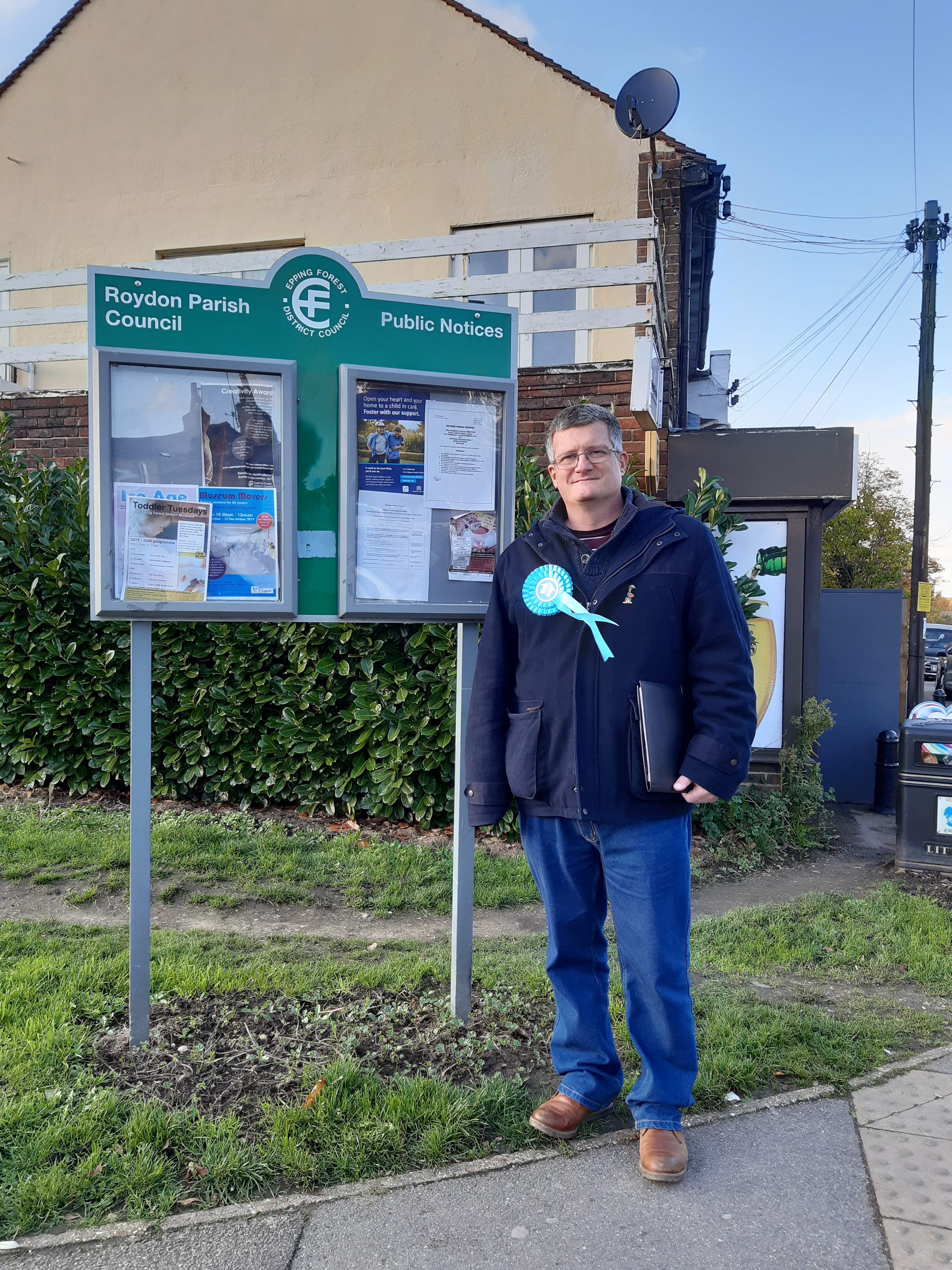 Neil Greaves campaigning in Harlow