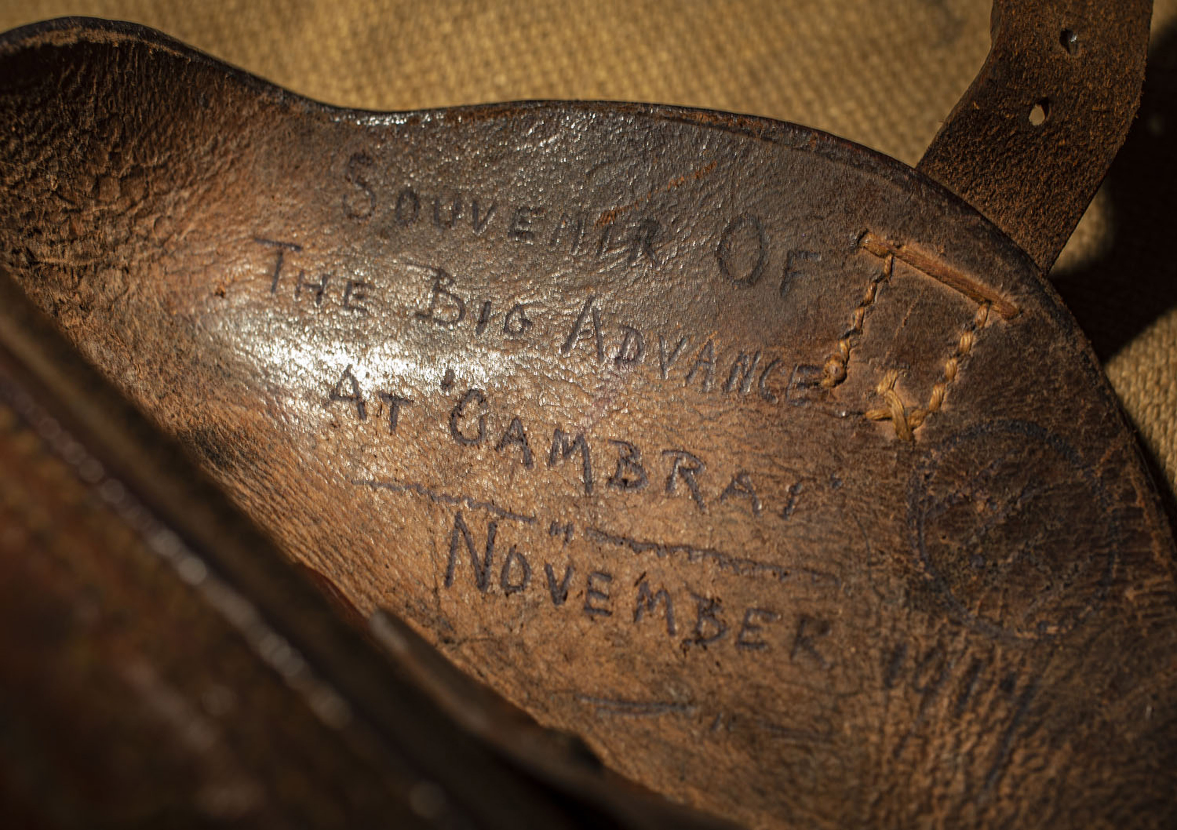 The inscription on the holster of the Luger handed into a police amnesty and donated to The Tank Museum (The Tank Museum/PA).
