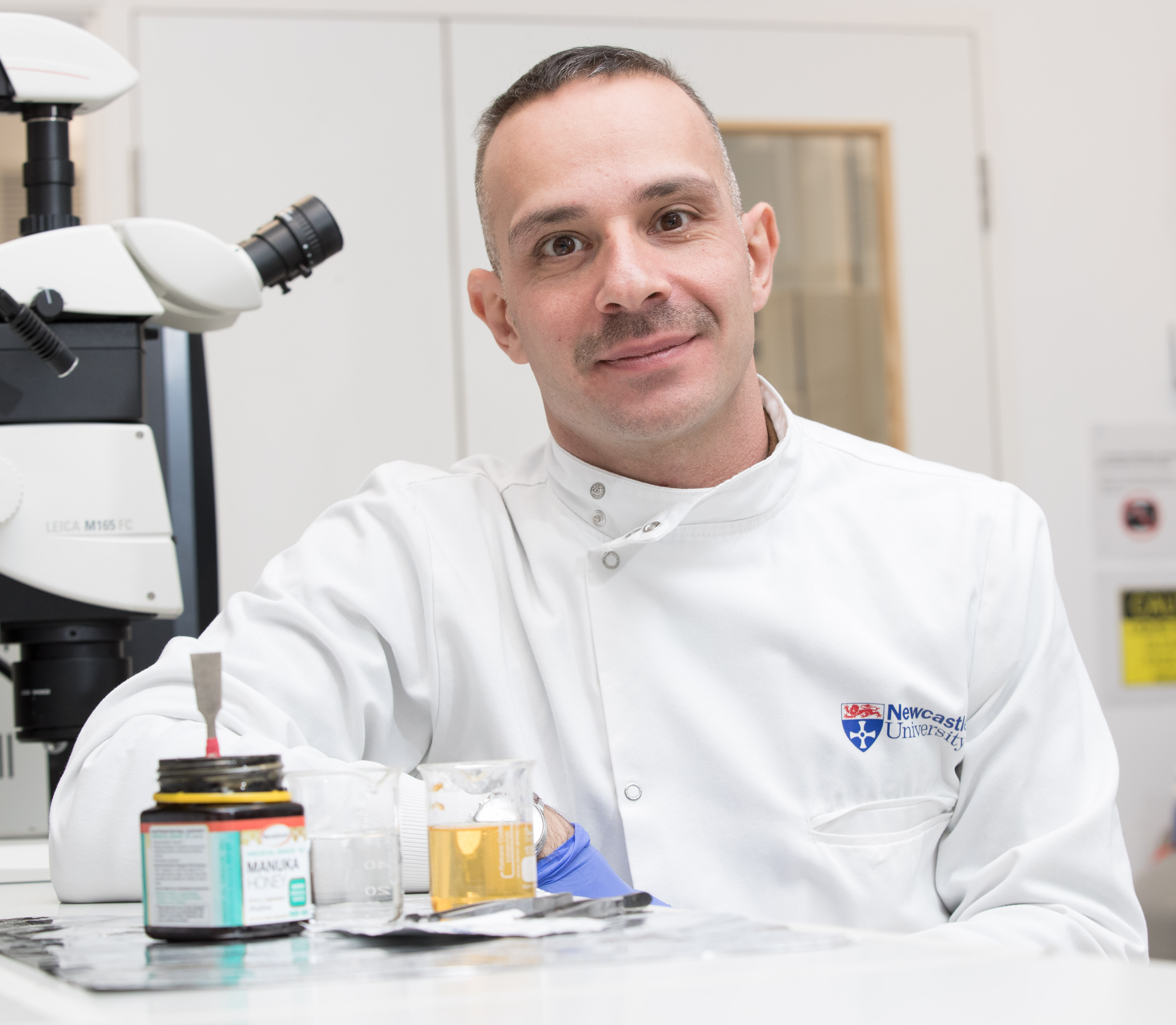 Dr Piergiorgio Gentile at the Bio Pharmacy labs, Newcastle University. (John Millard/Newcastle University/PA)