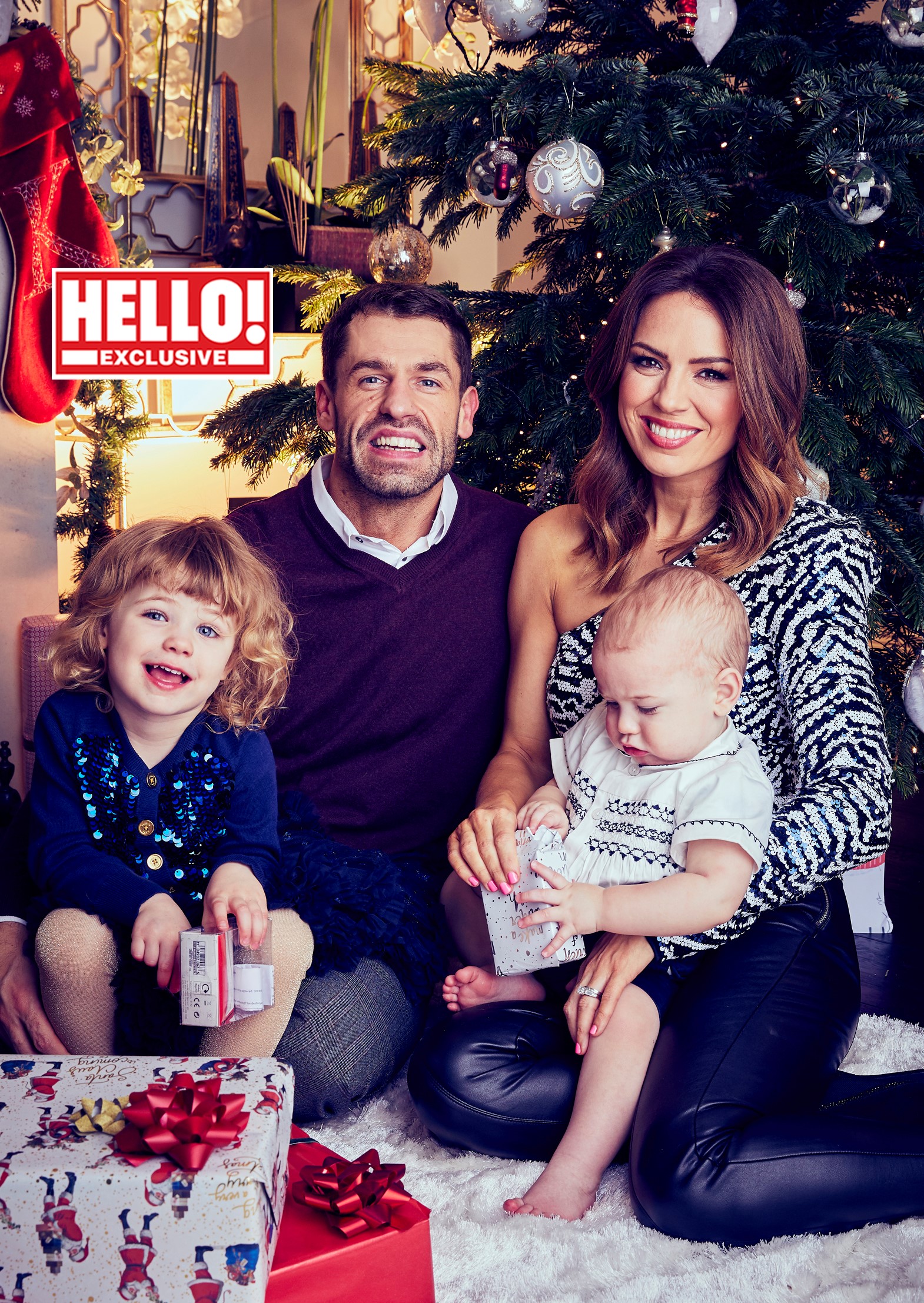 Kelvin Fletcher and his family in Hello! magazine 