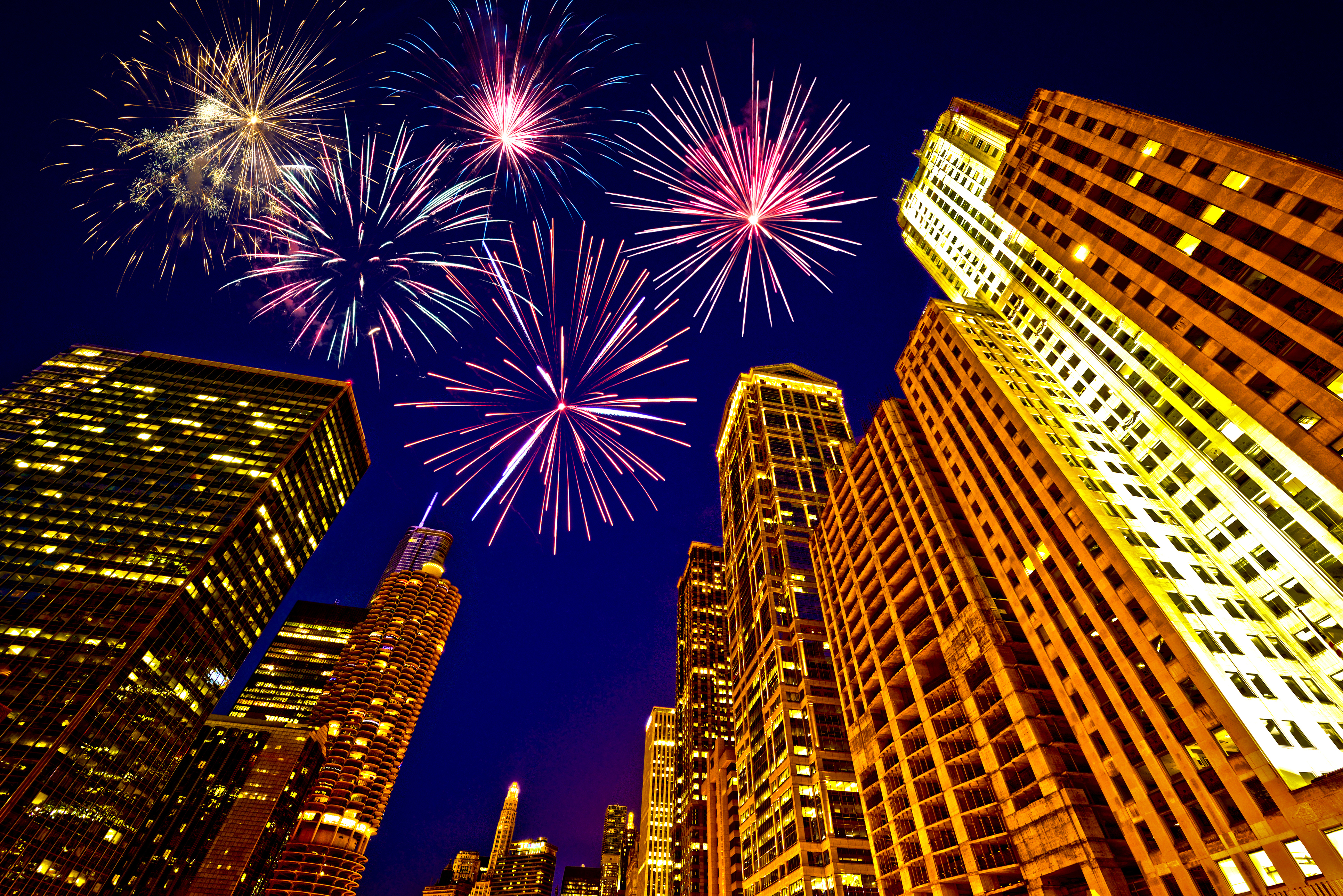 Fireworks over Chicago Illinois
