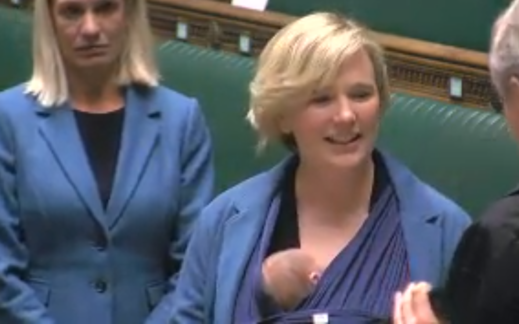 Labour's Stella Creasy is sworn in as an MP with her daughter Hettie