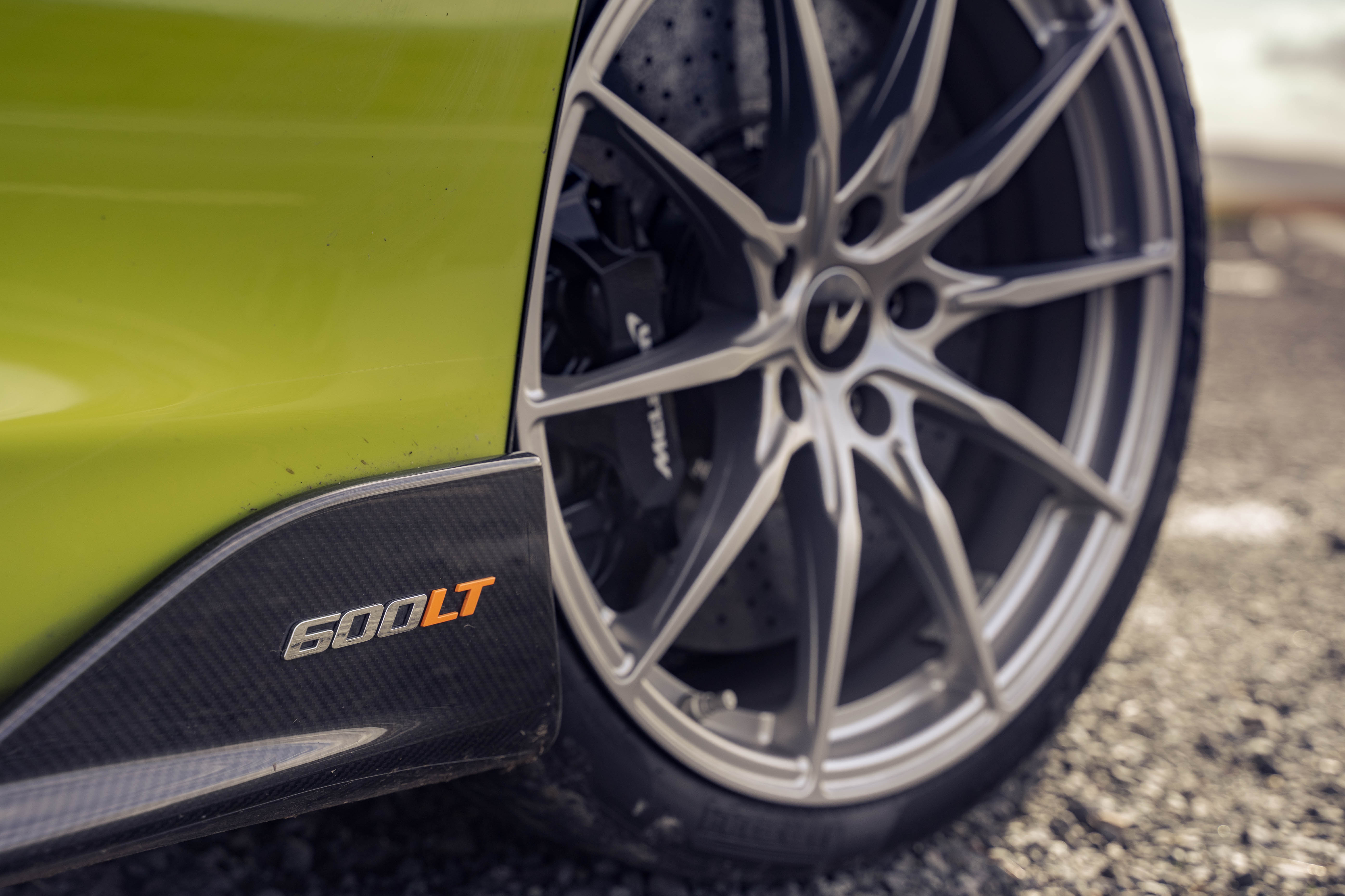 Huge alloys sit on all four corners of the 600LT