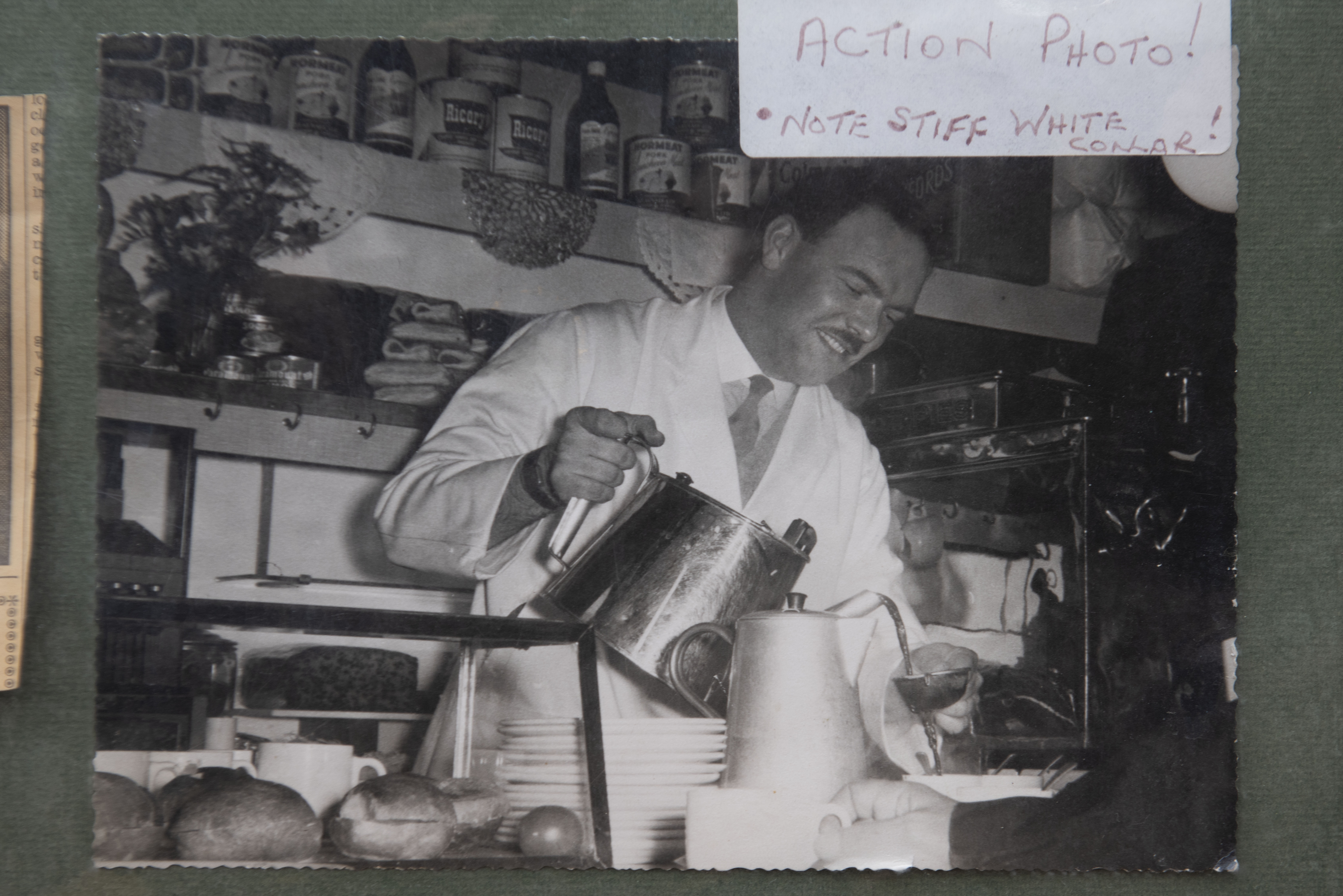 Syd Tothill Junior at Syd’s coffee stall