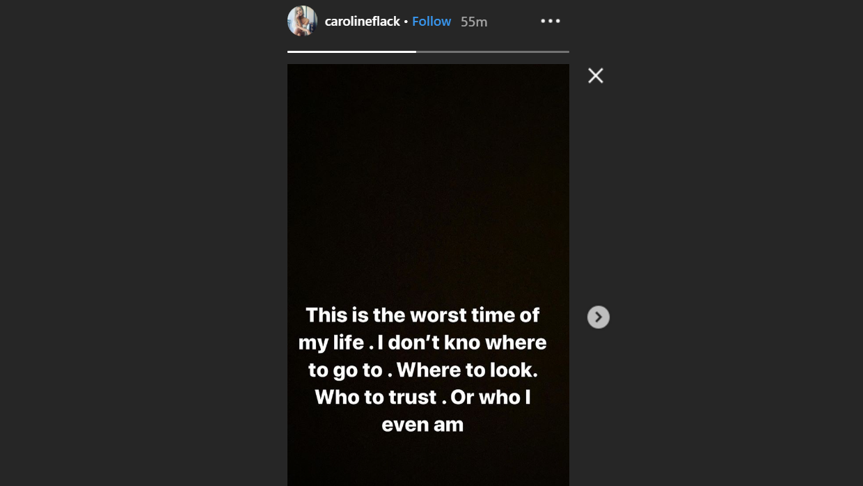 Screengrab from Caroline Flack's Instagram