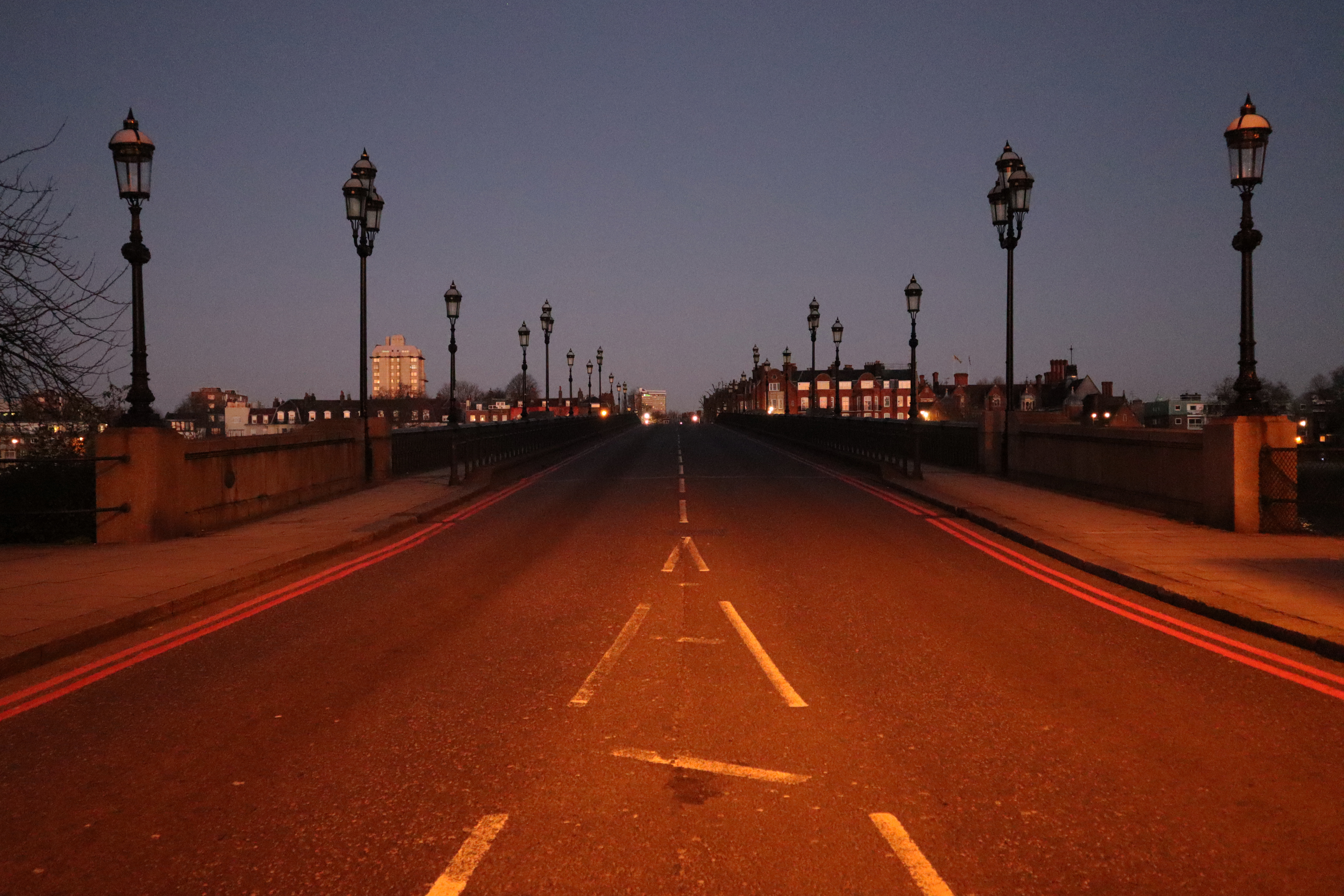 The view from Battersea Bridge on Christmas Day