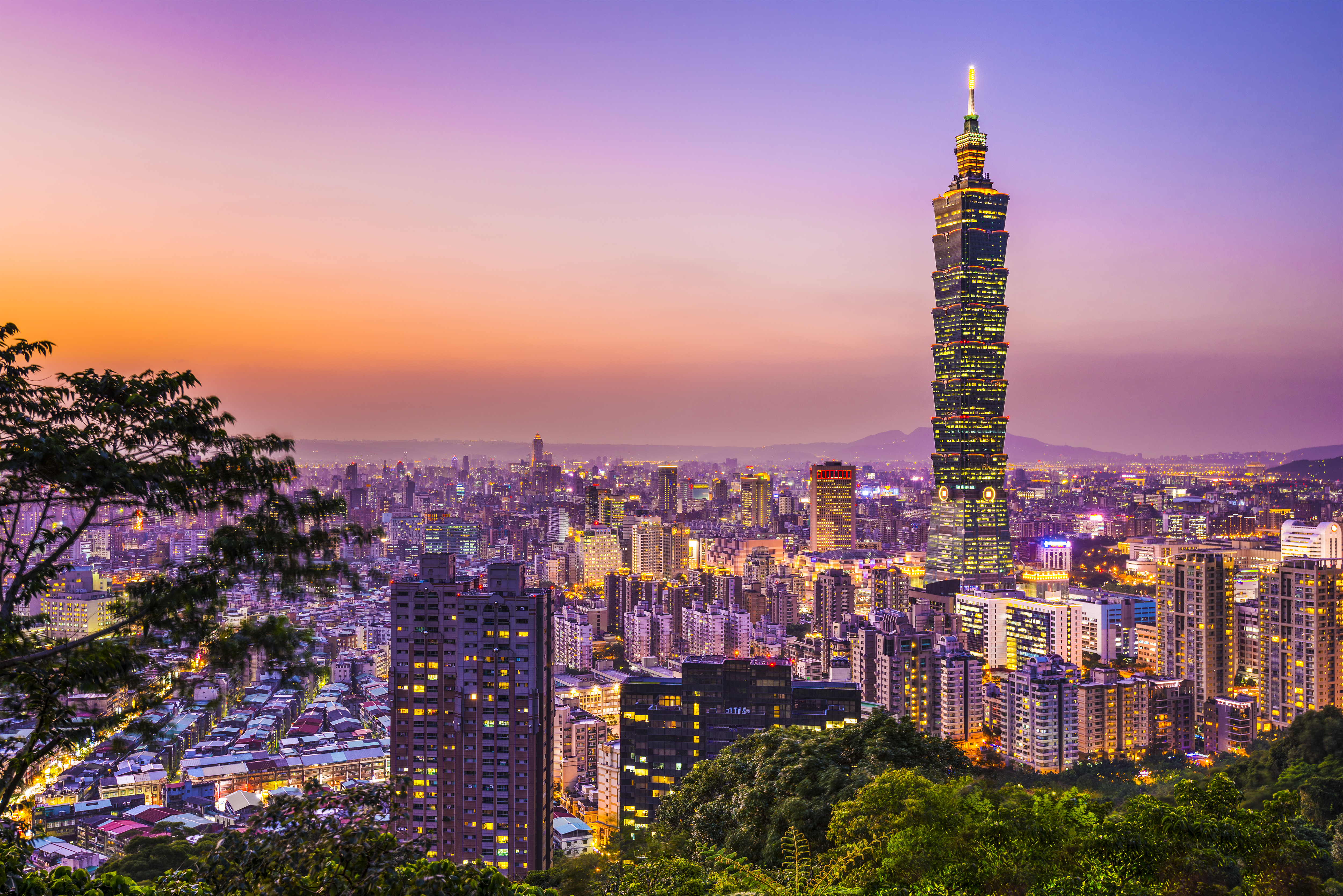 Taipei at dusk