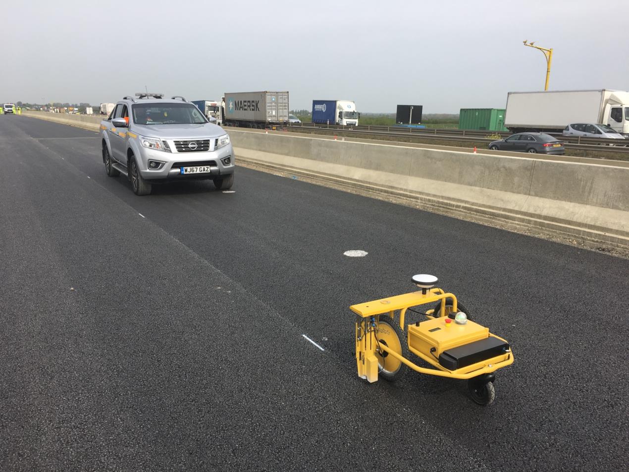 The robot in action on the A14 project (Highways England/PA)