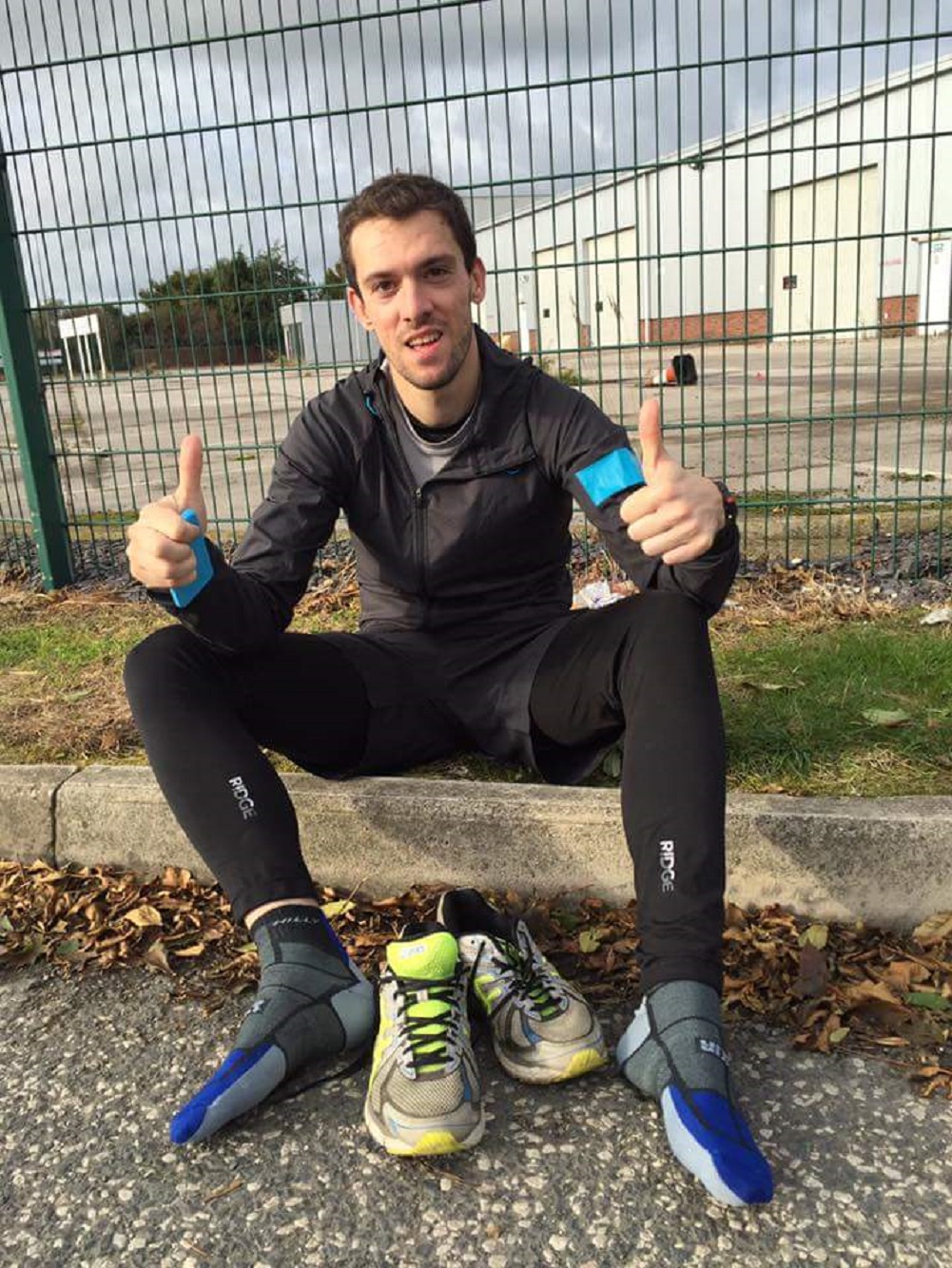 Chris Devine after running a marathon