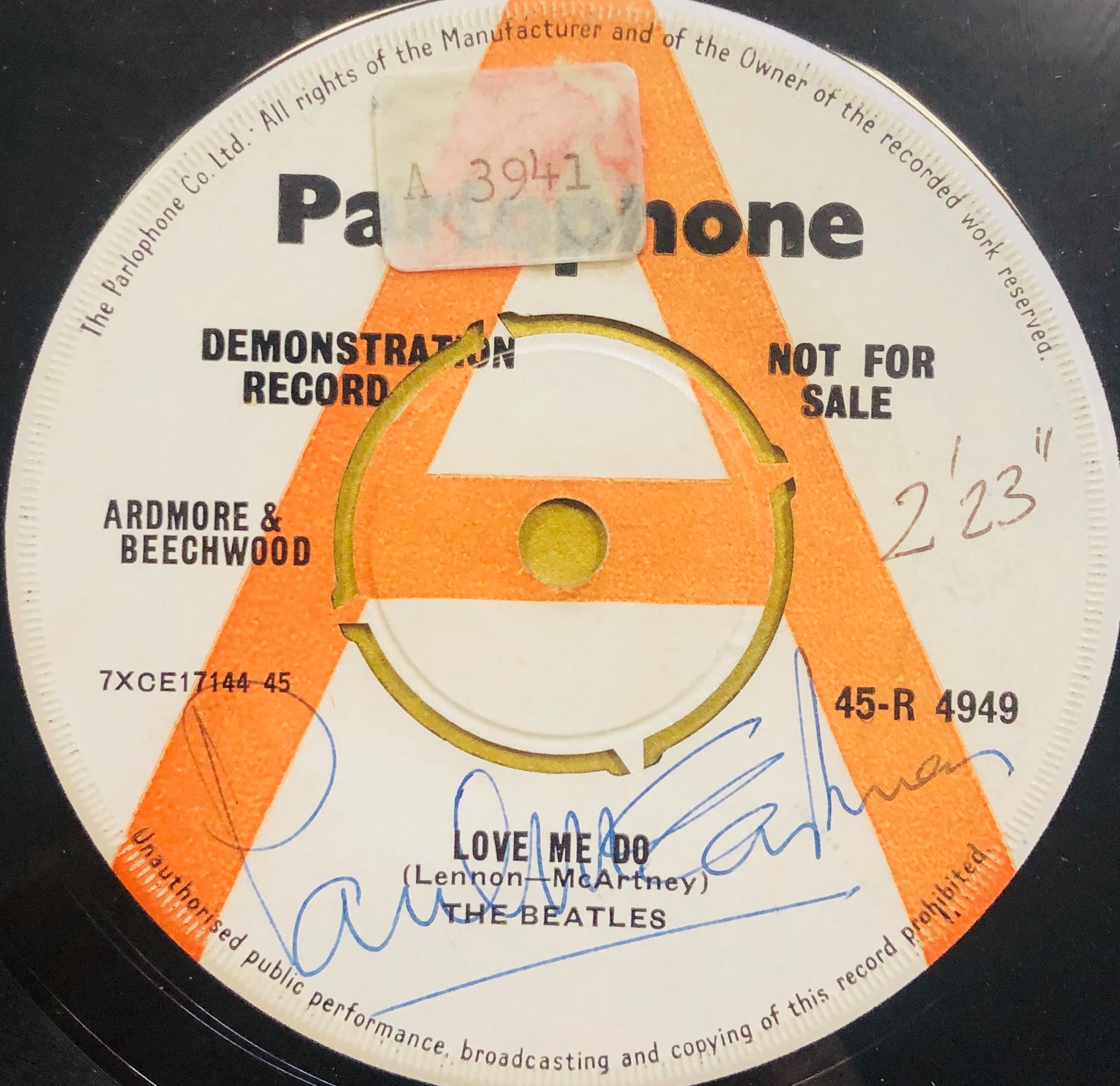 The first Beatles record to get radio airplay is going up for sale 
