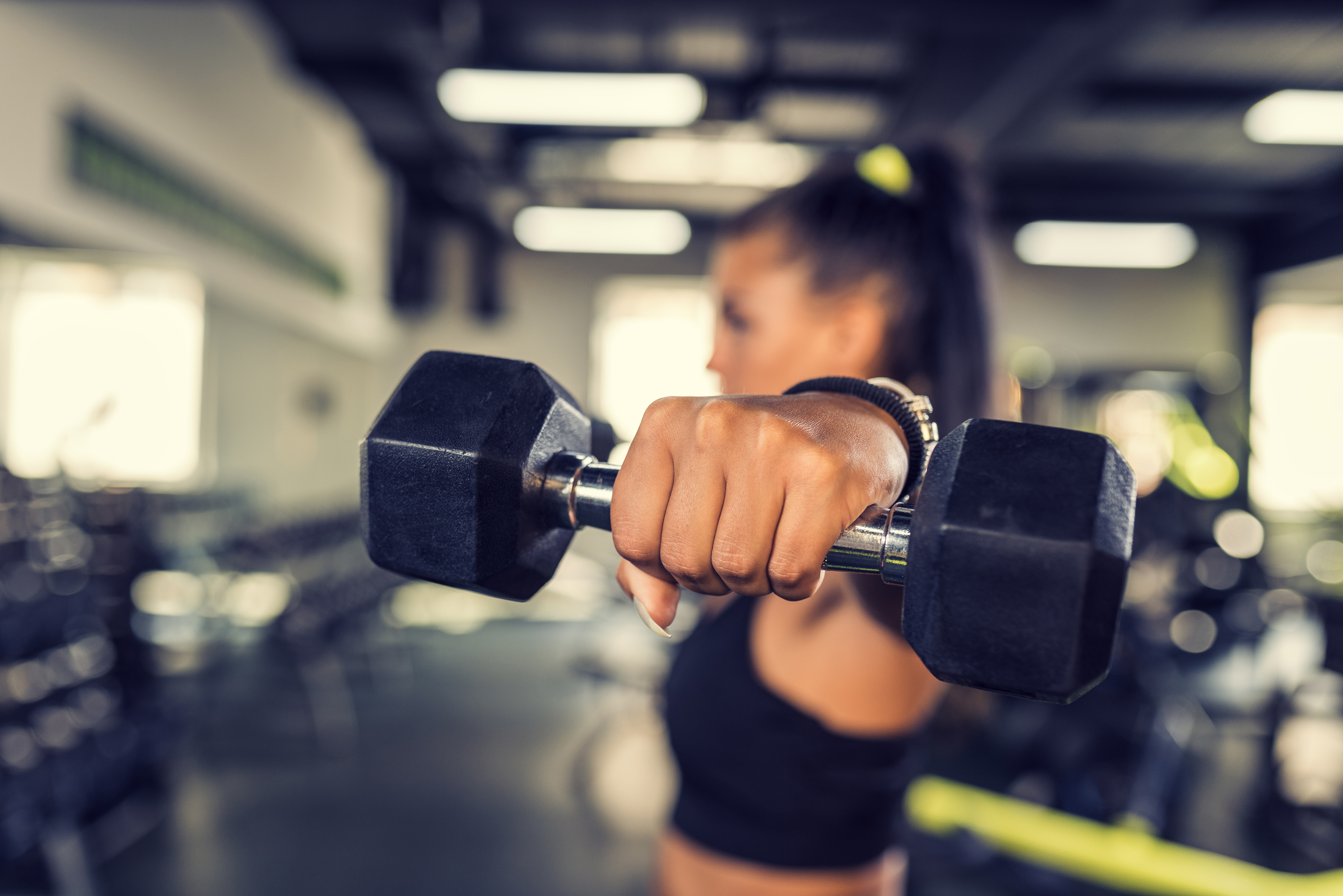 Woman lifting weights