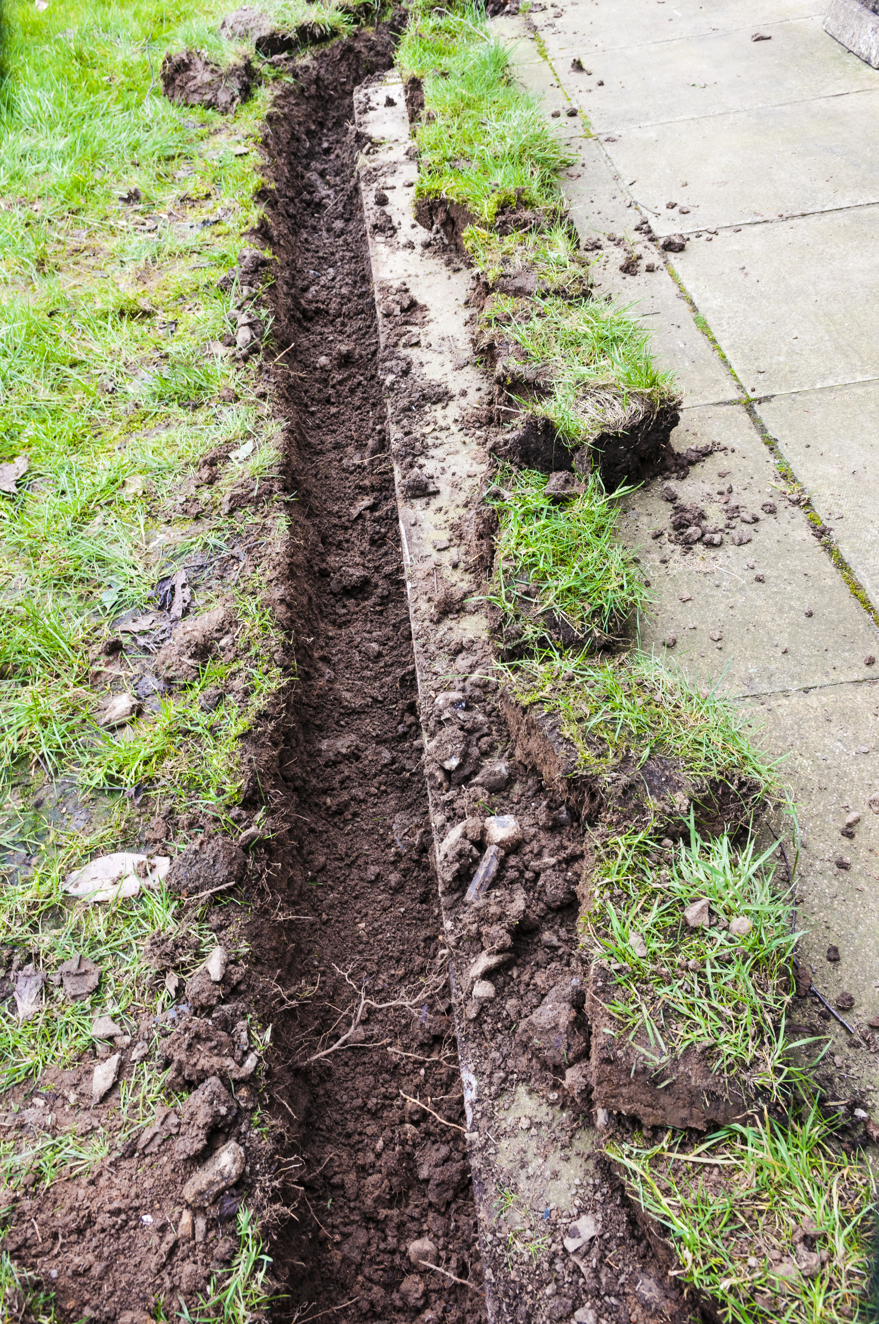 Dig a trench at the bottom of the lawn for a drainage channel (iStock/PA)