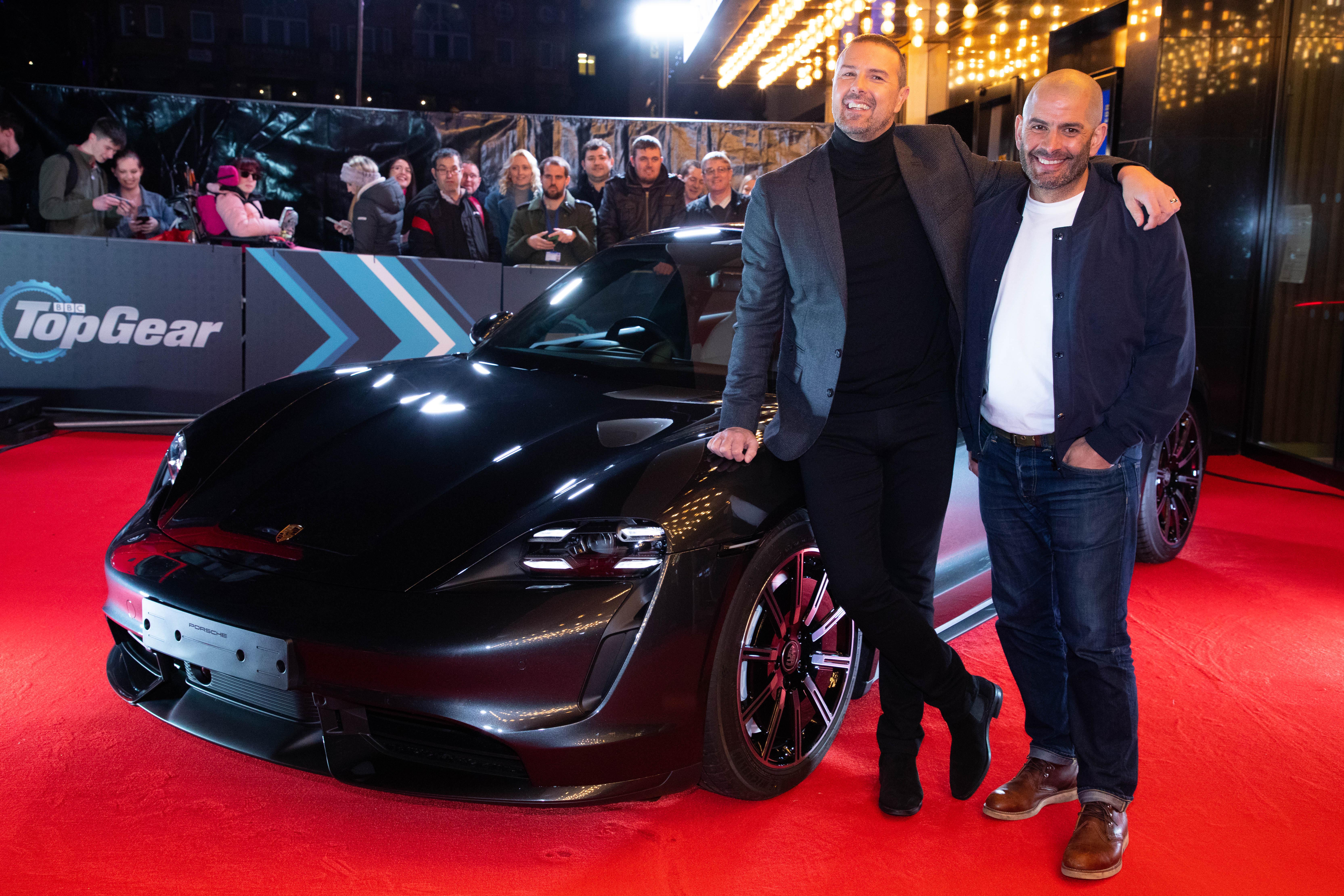 Paddy McGuinness and Chris Harris at the premiere 