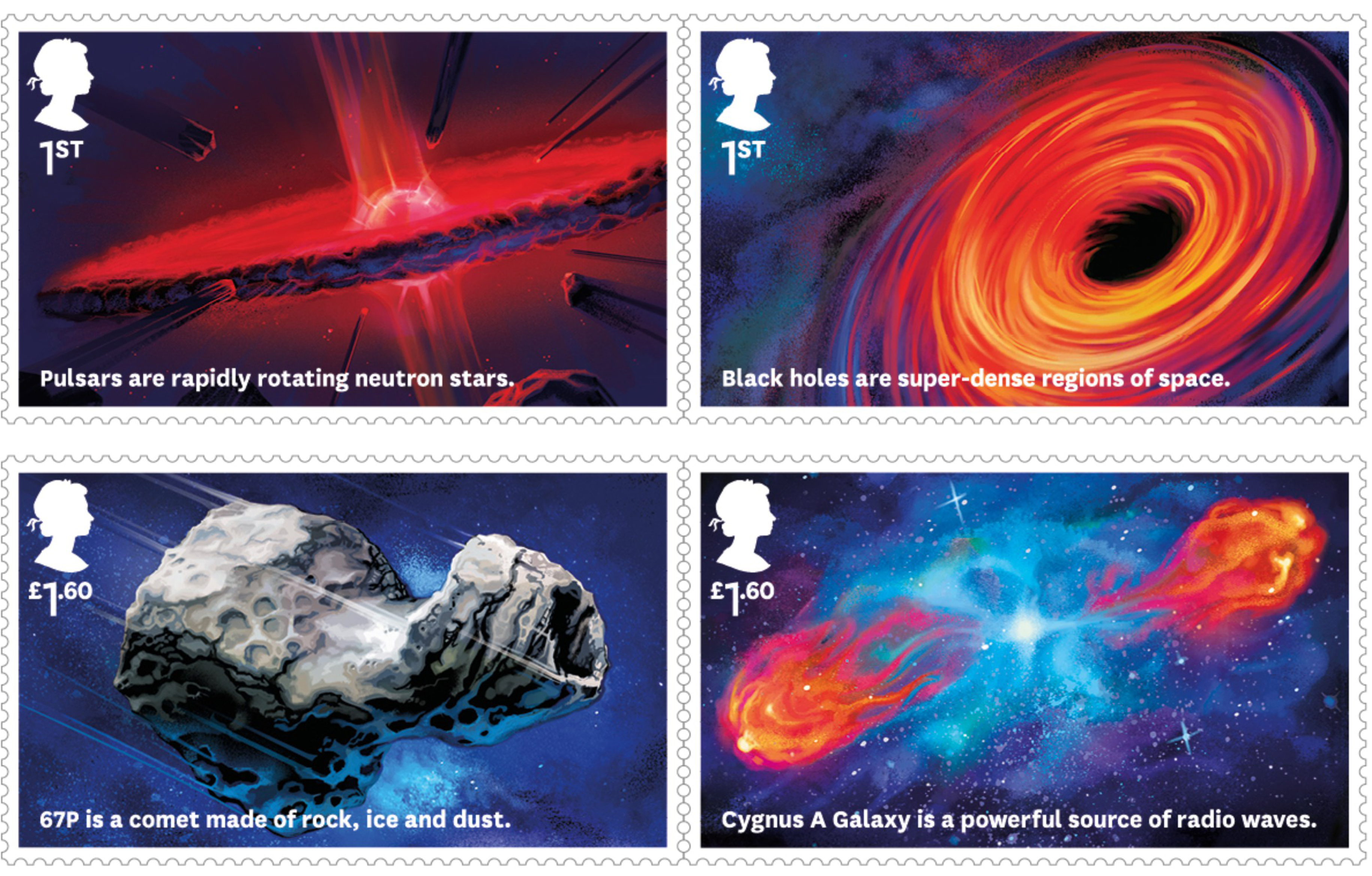 Visions of Universe stamp collection issued by Royal Mail