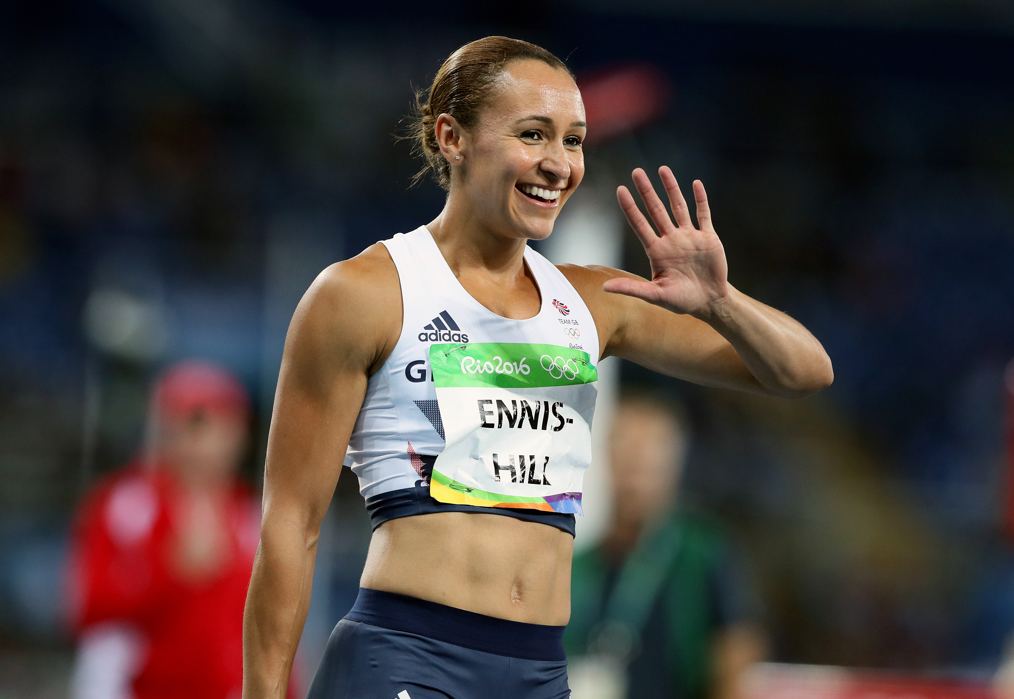 Jess Ennis-Hill competing at the Rio Olympics 