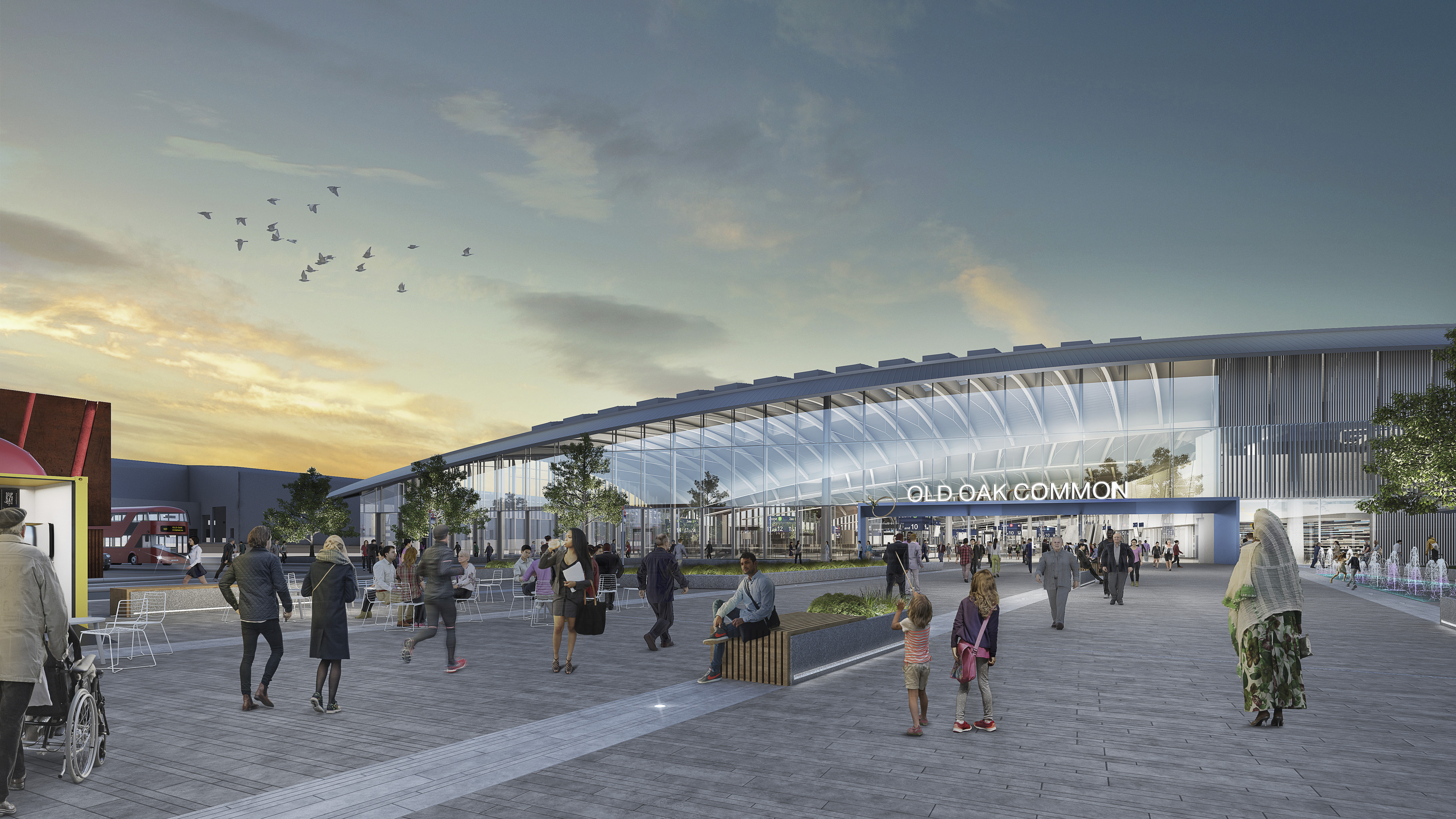 The station will feature a vast roof over the concourse (HS2 Ltd/PA)