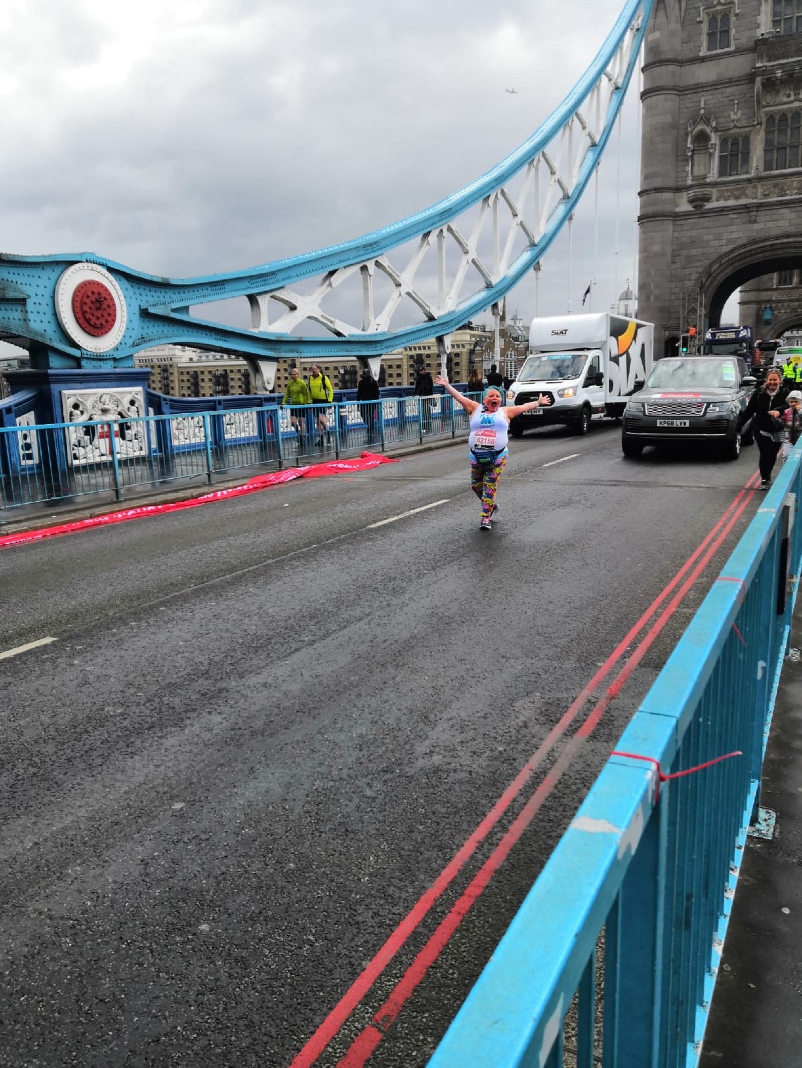 Kerrie Aldridge, who witnessed abuse during the 2019 London Marathon, running