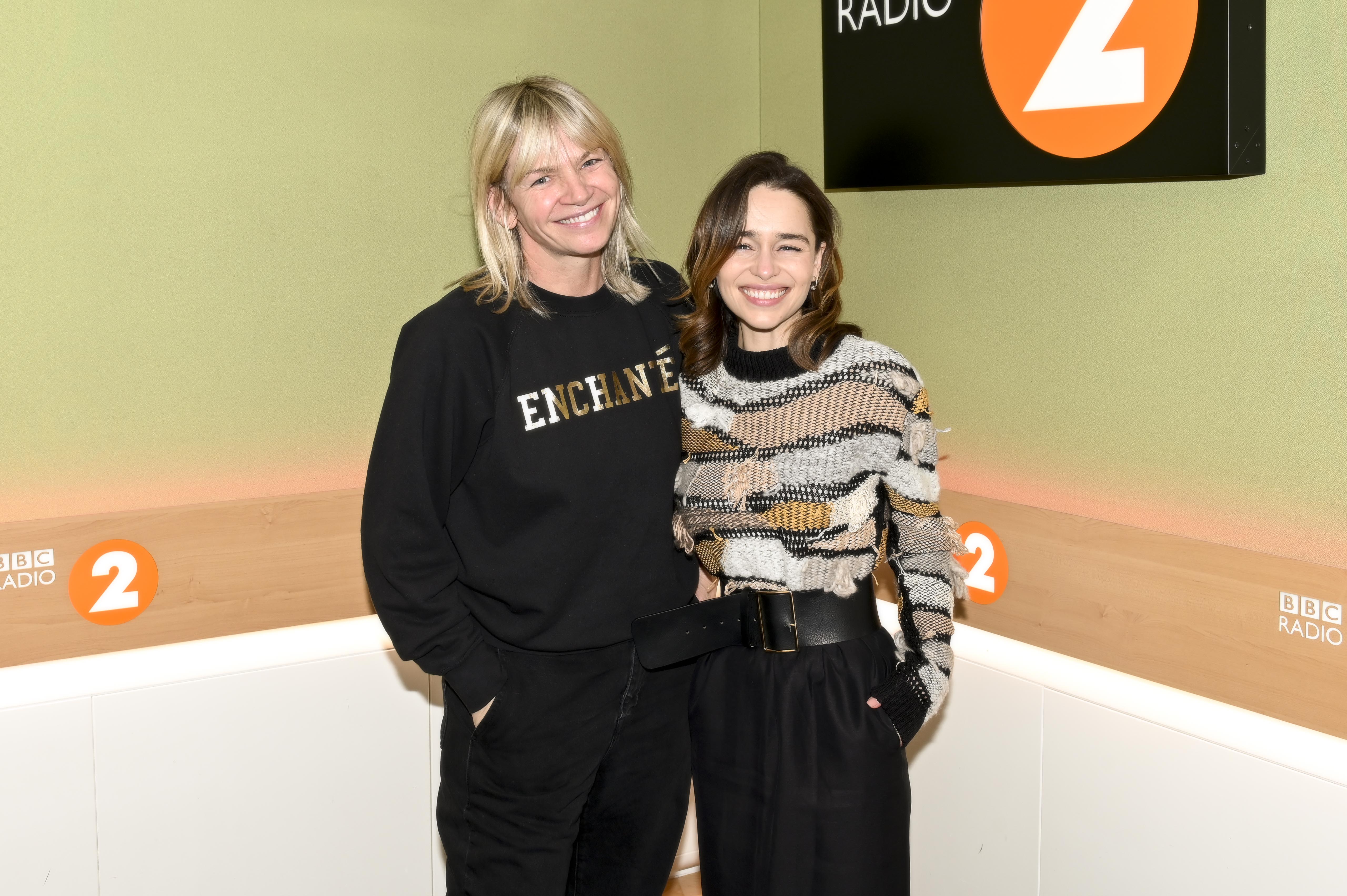 Emilia Clarke on the Zoe Ball breakfast show on BBC Radio 2