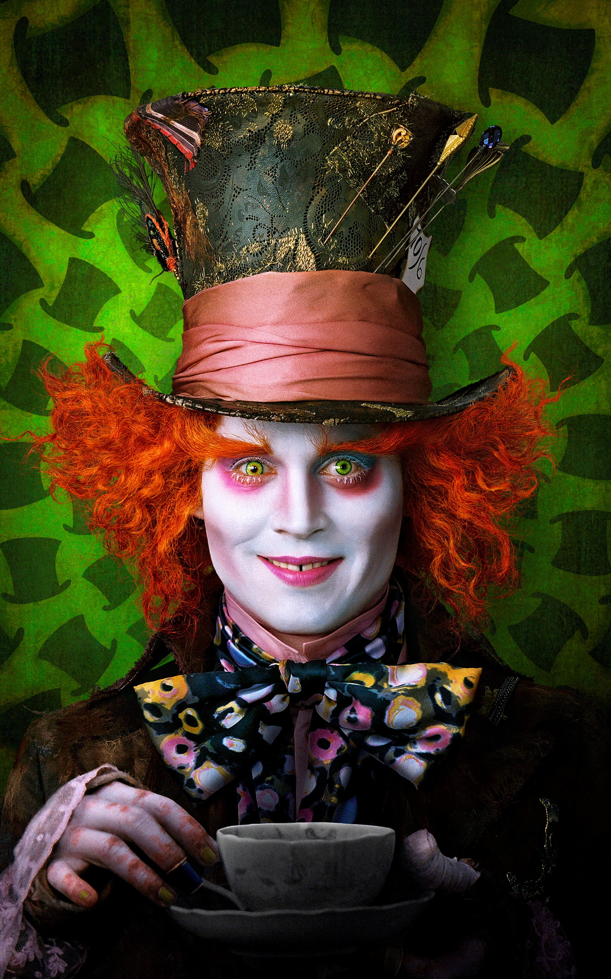 Mad Hatter costume designed by Colleen Atwood for Tim Burton's 2010 adaptation Of Alice in Wonderland, worn by Johnny Depp
