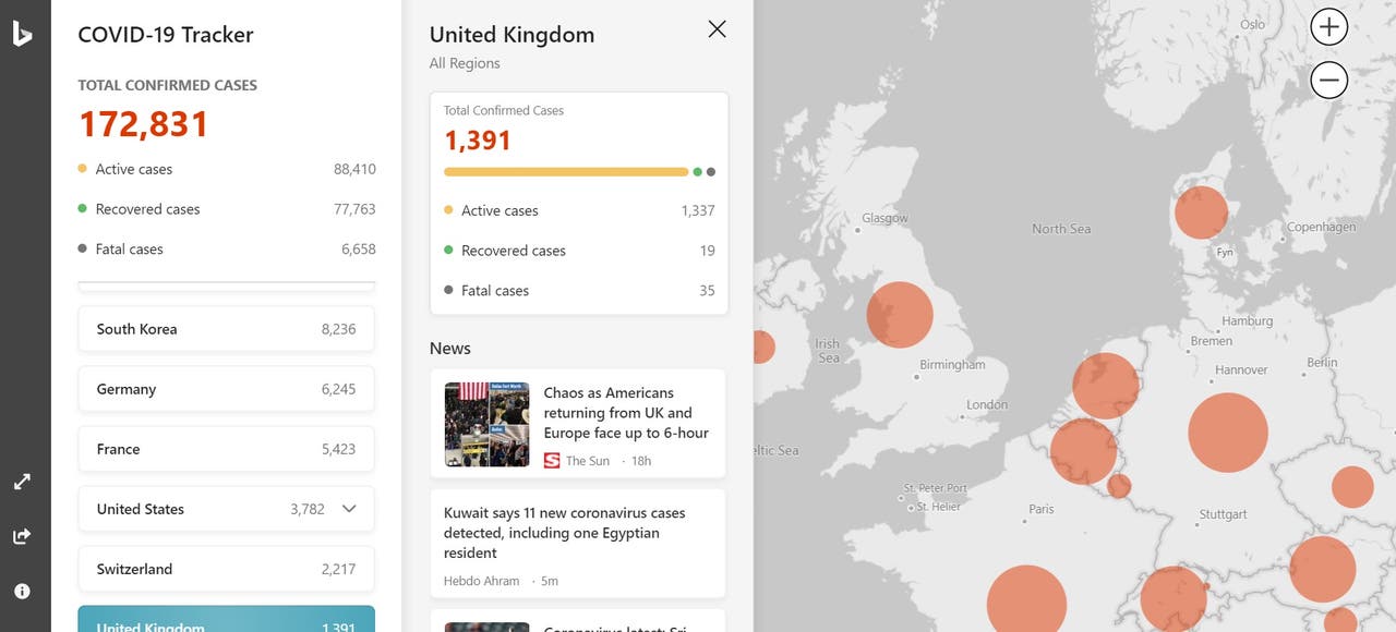 Microsoft Bing launches Covid-19 tracking map | Shropshire Star