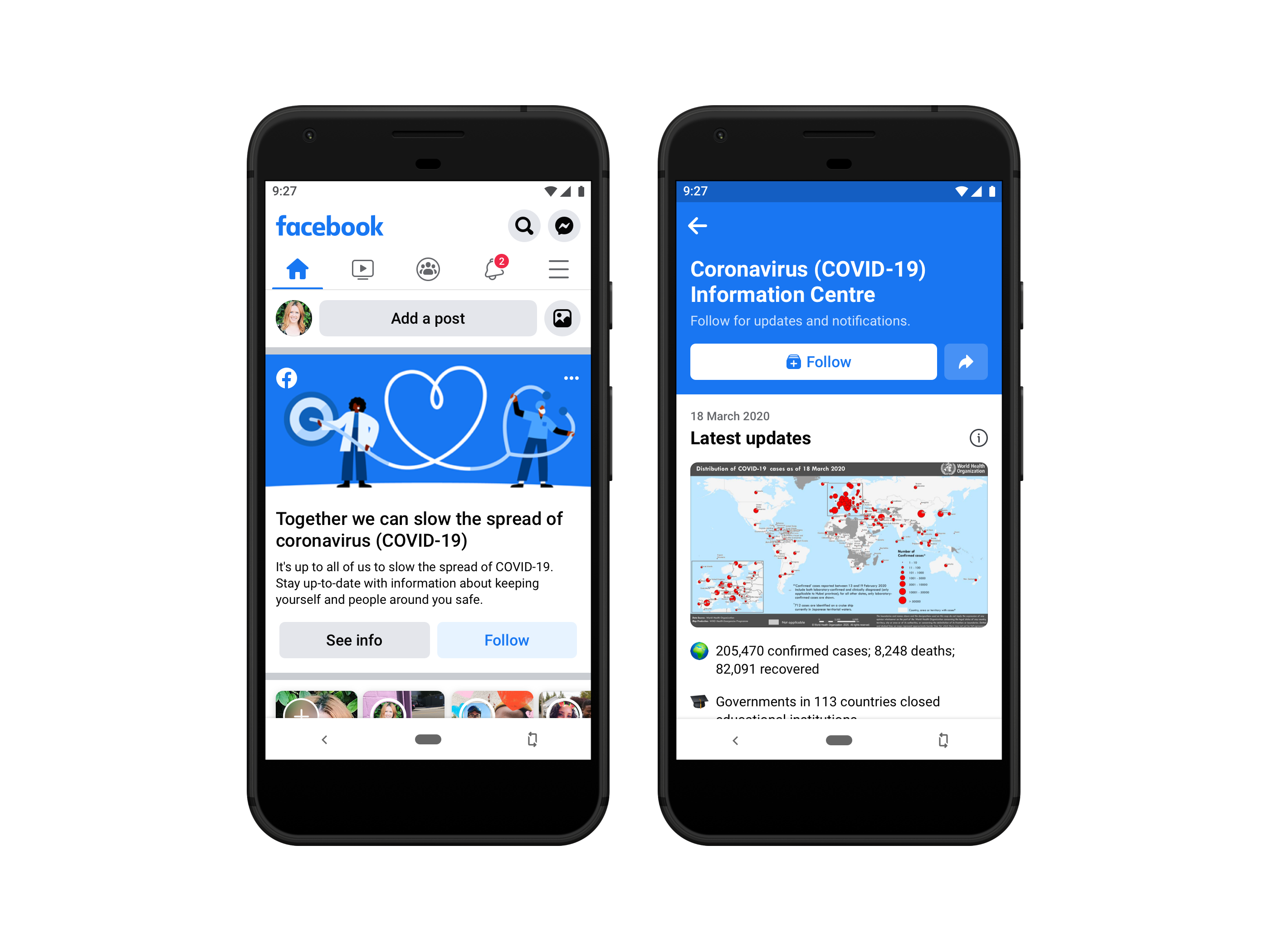 Facebook's new Coronavirus Information Centre