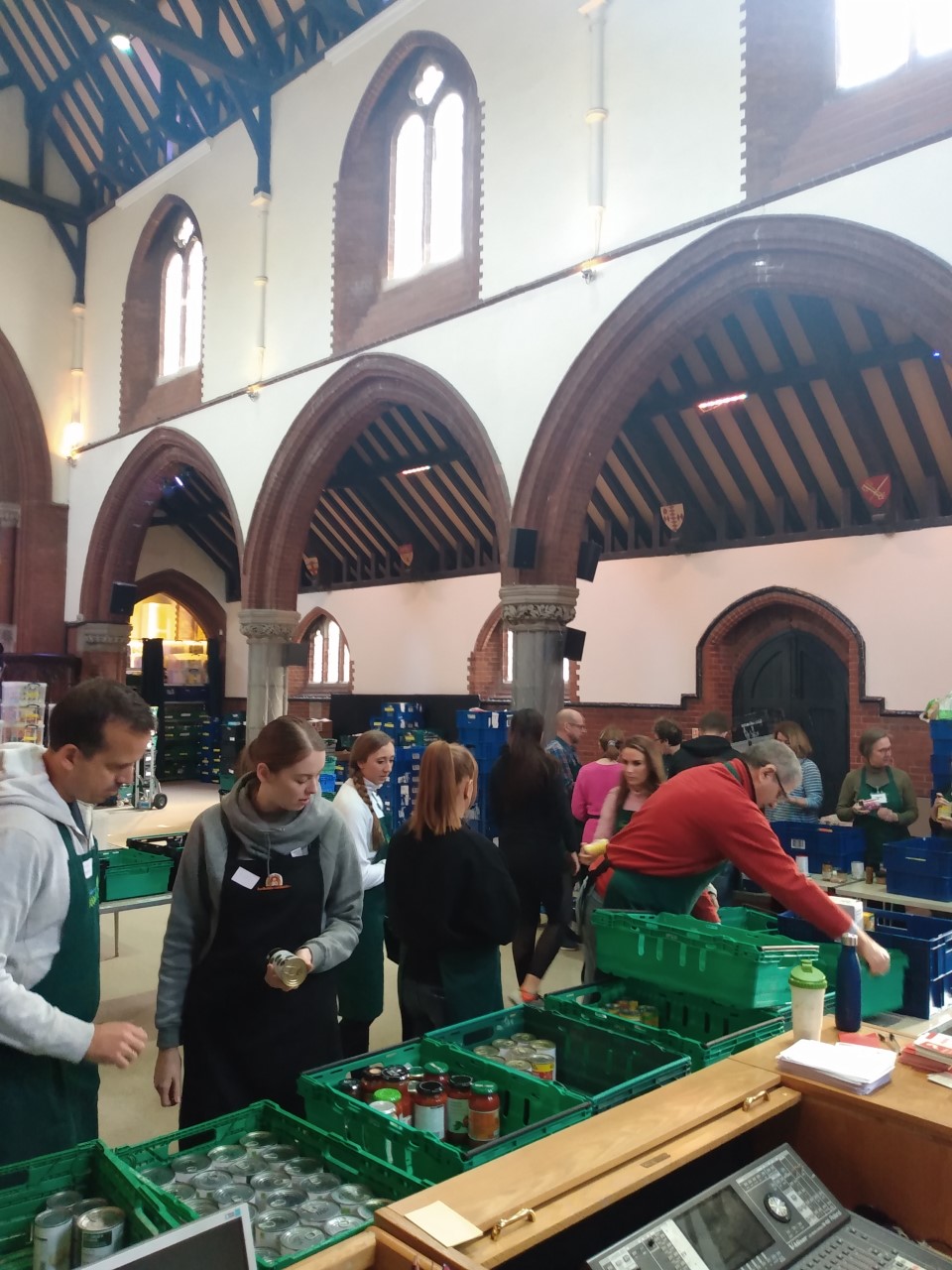 Donations for Wandsworth food bank are sorted (Bankuet/PA)