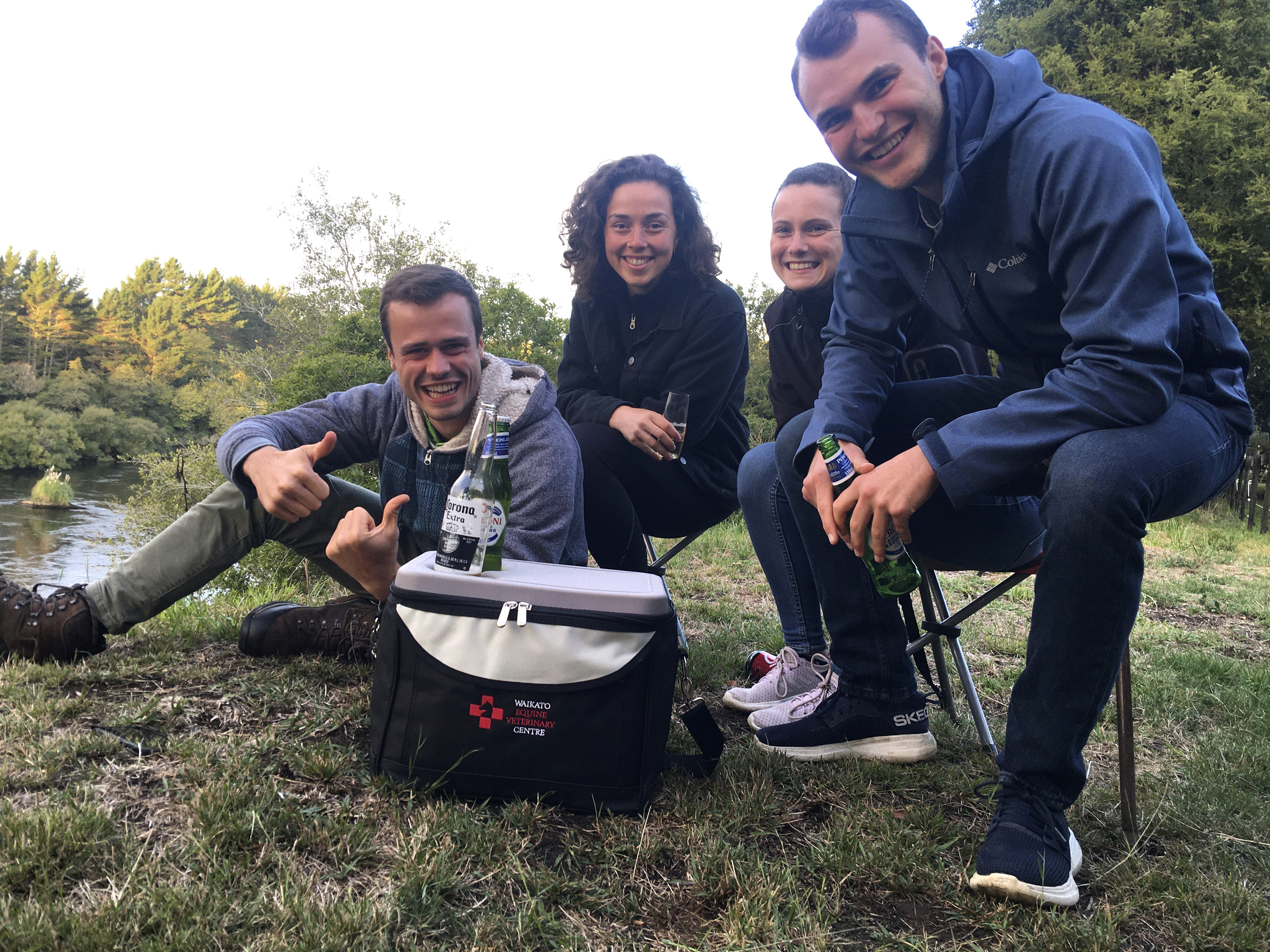 Felix Gard, left, Julia Betz, Laura Spottke and Thomas Metzler in Cambridge, New Zealand 