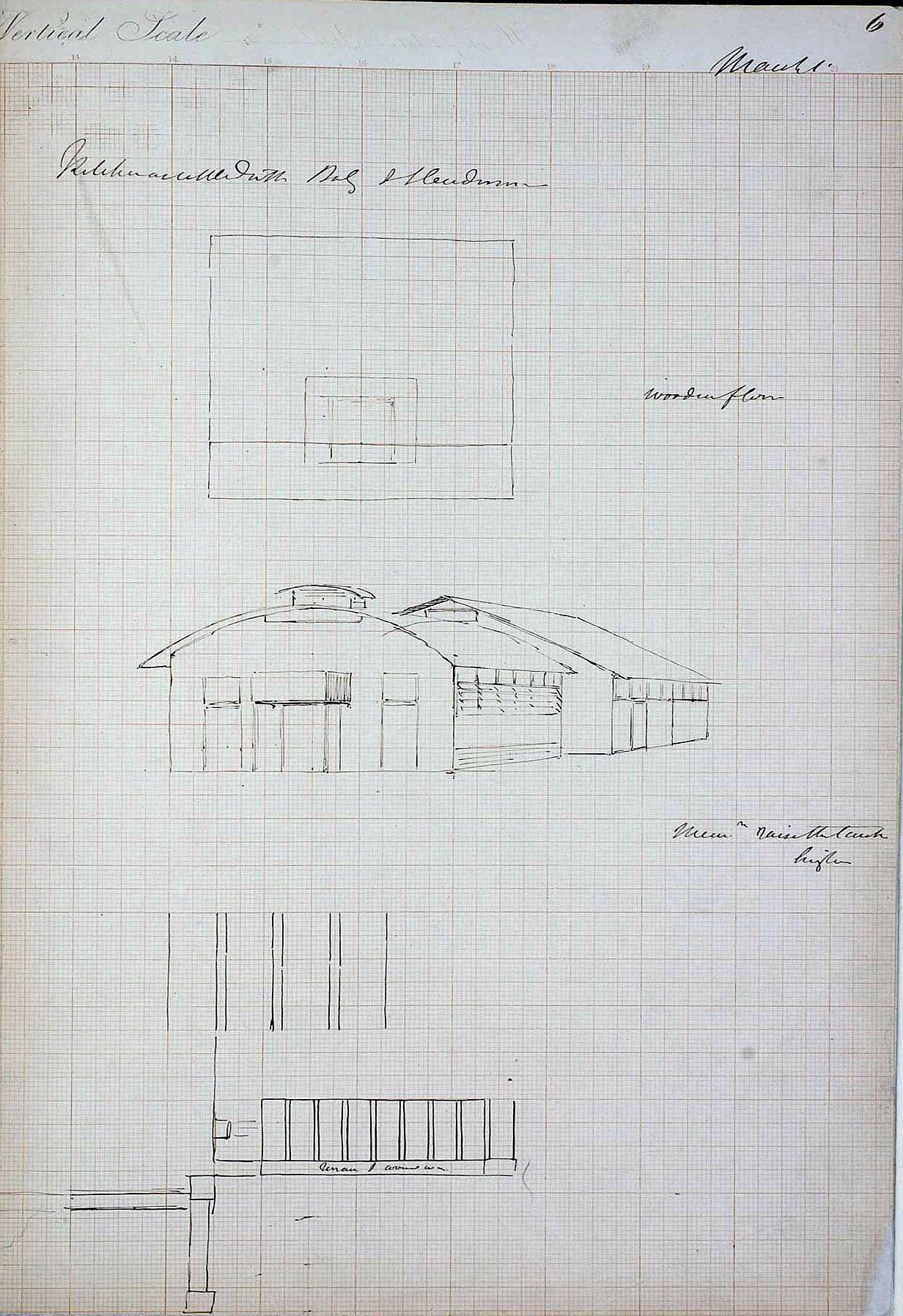 Brunel's original sketches of his design for the Renkioi Hospital (Brunel Institute/PA).