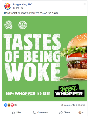 Rebel Whopper ad