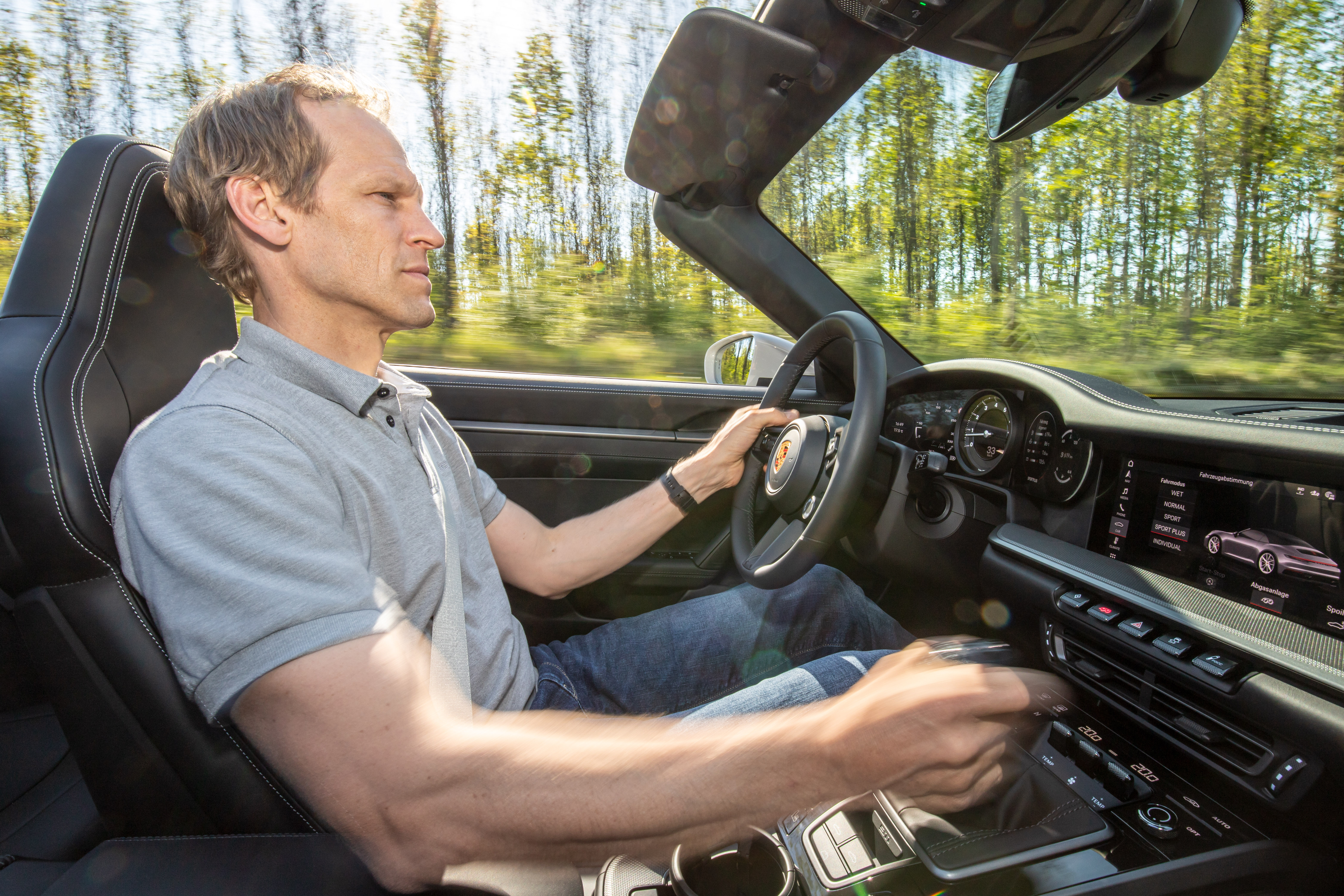 Porsche 911 Carrera S with a manual gearbox