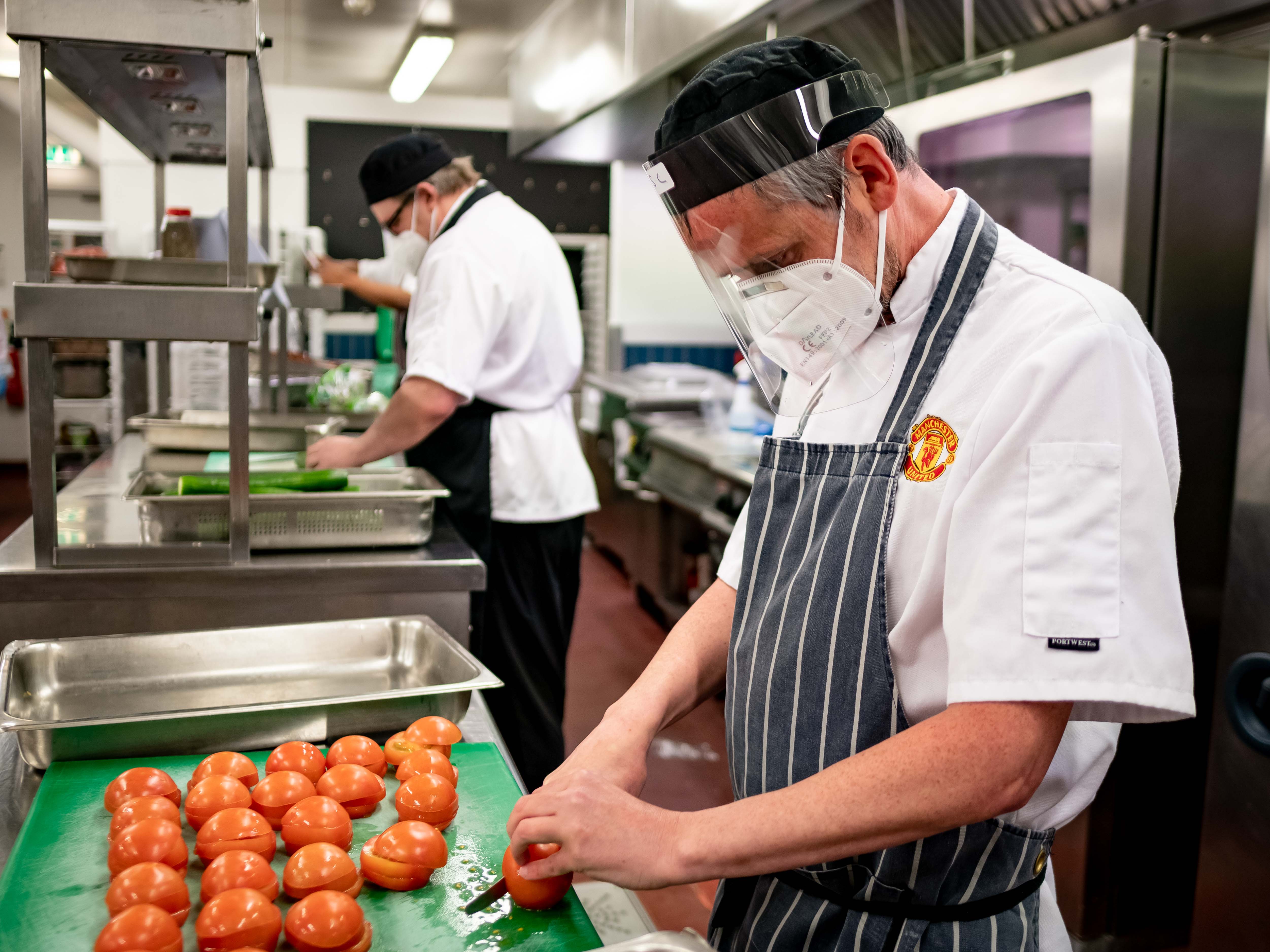Manchester United staff have been making meals to distribute 