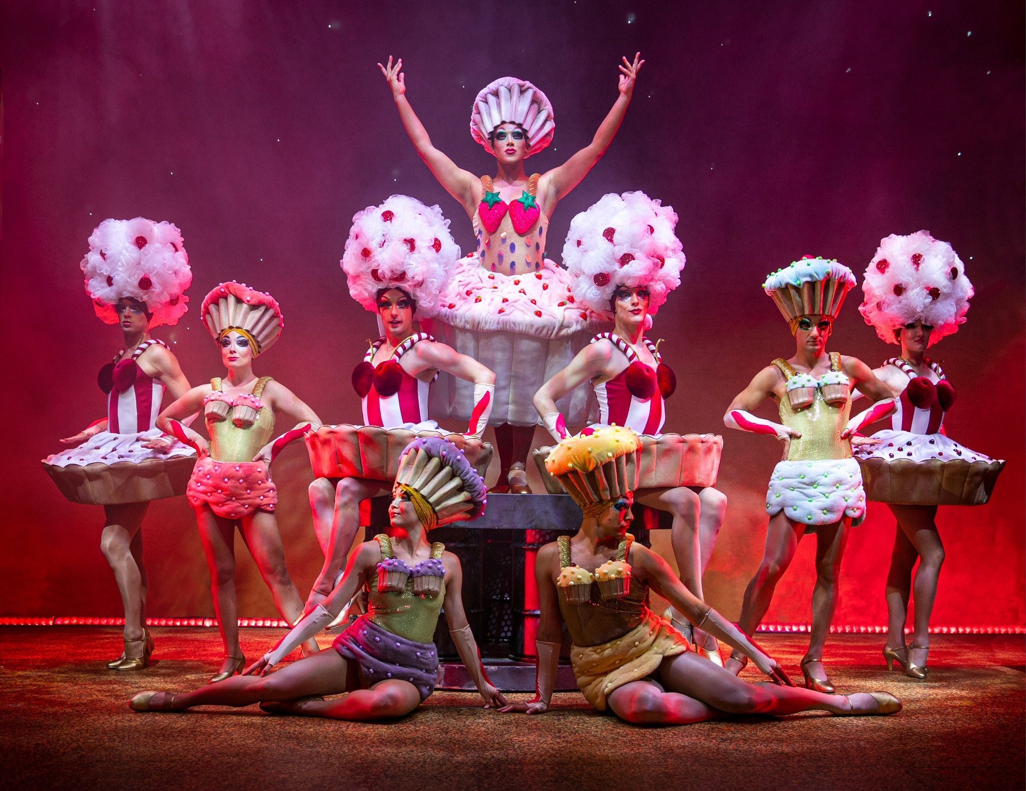 A picture of Priscilla Queen of the Desert, the musical