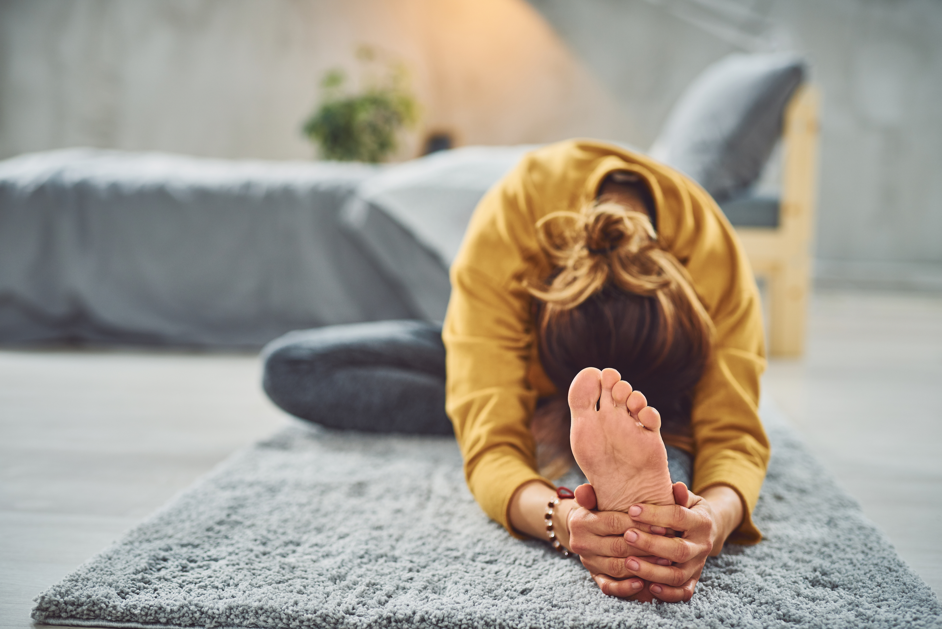 Woman stretching