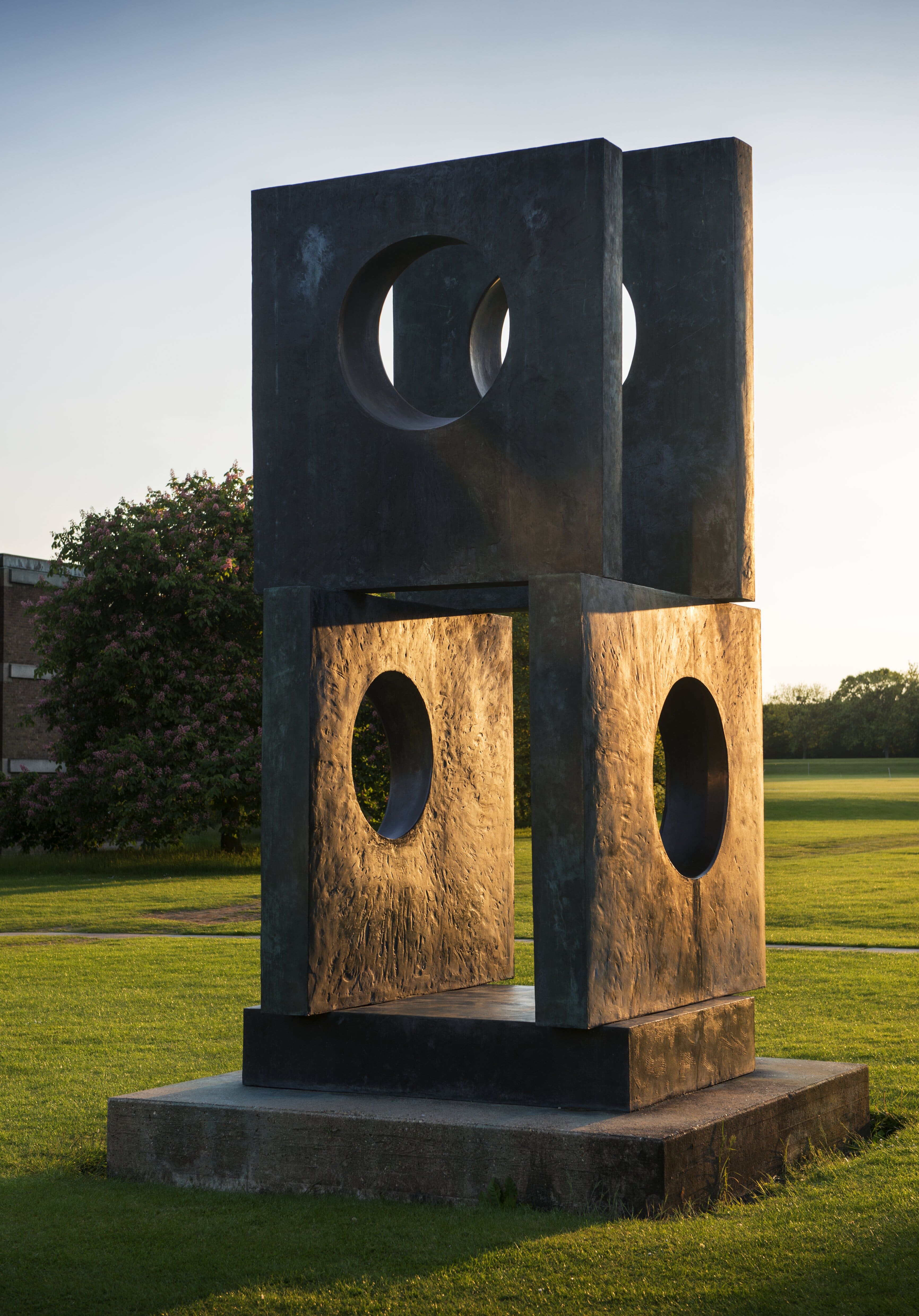 Hepworth created the bronze Four-Square (Walk Through) in 1966