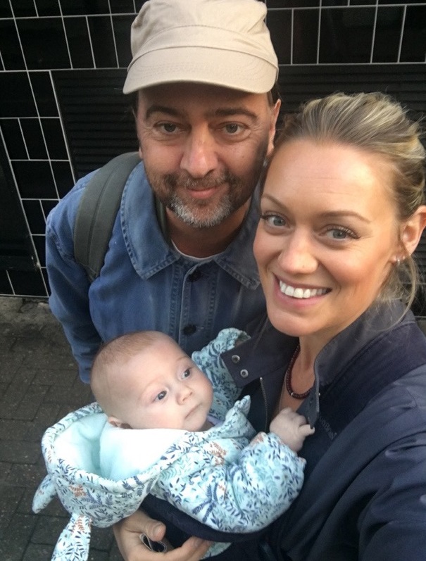 Ben Chatfield with wife Victoria and daughter Ruby
