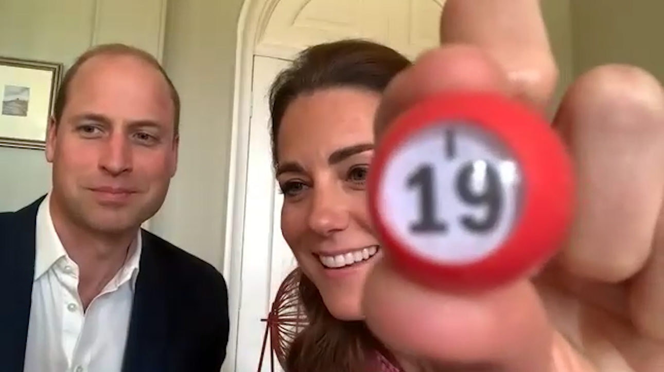 The duchess calls out the number 19 during the bingo session. Kensington Palace