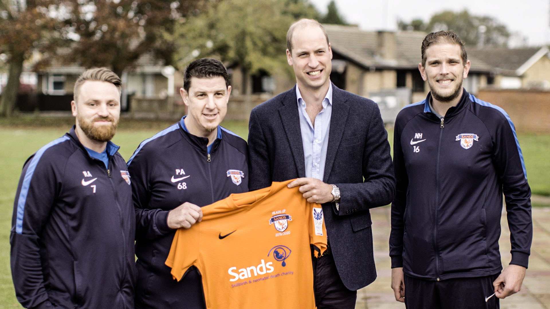 William, pictured with a group from the new documentary, has made raising awareness about mental health a key part of his public work. BBC/Goalhanger Films