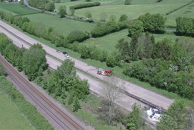 Dual carriageway plane crash caused by loss of engine power | Express ...