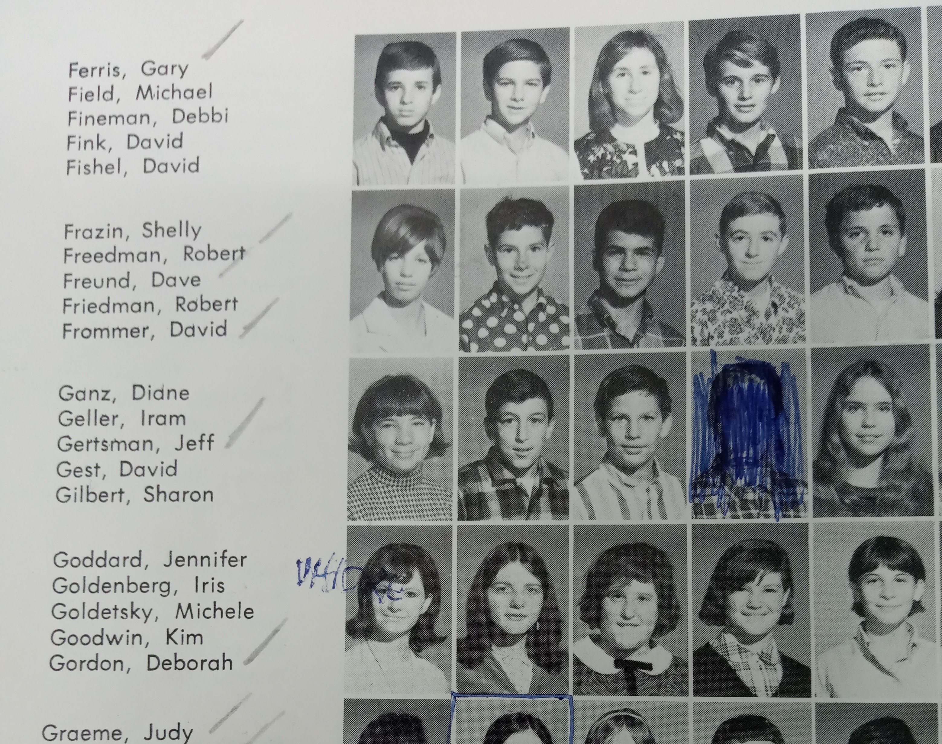 High school graduation book of David Gest