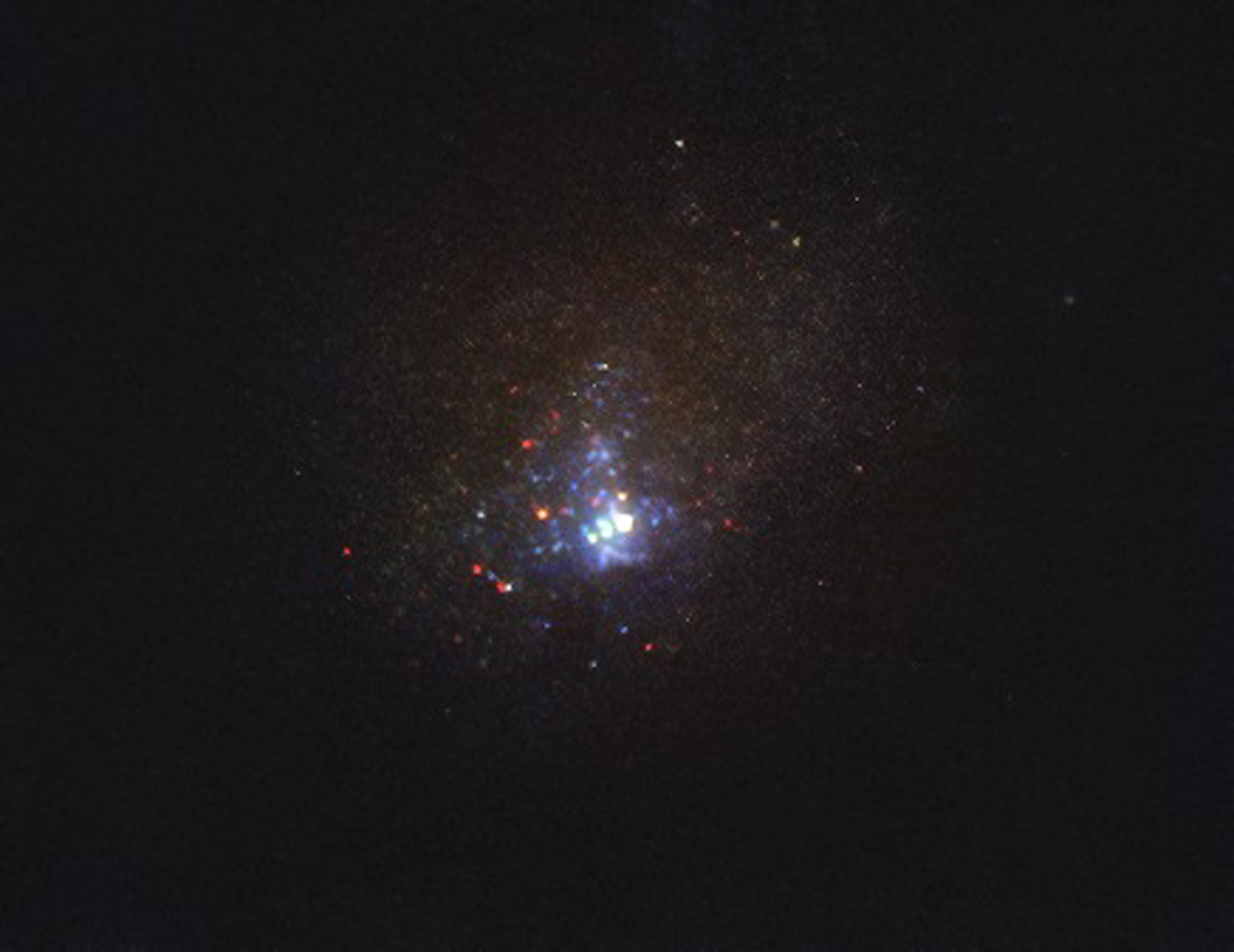 Kinman Dwarf galaxy, located around 75 million light-years away from Earth 