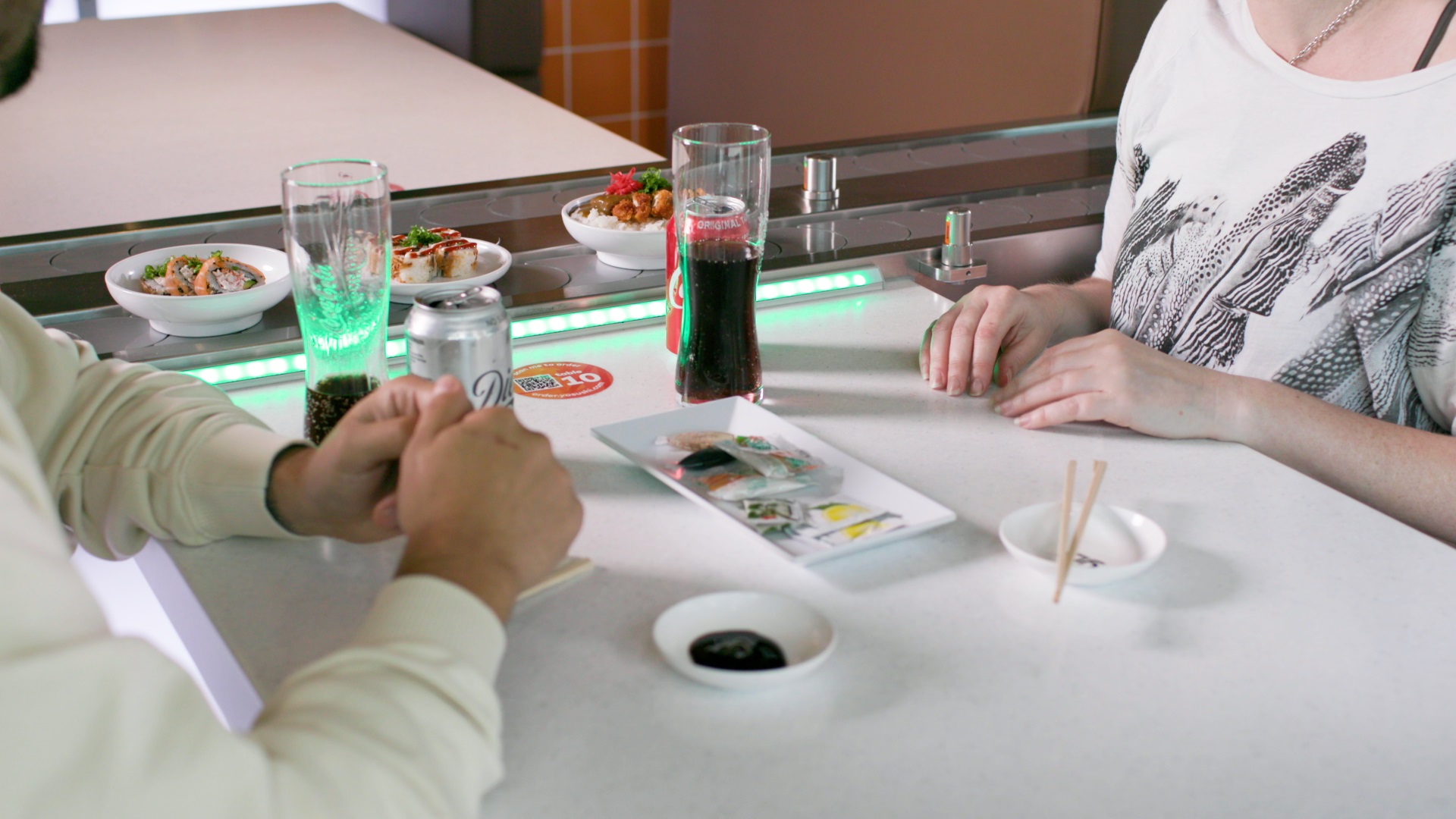 New conveyor belt system at Yo! Sushi